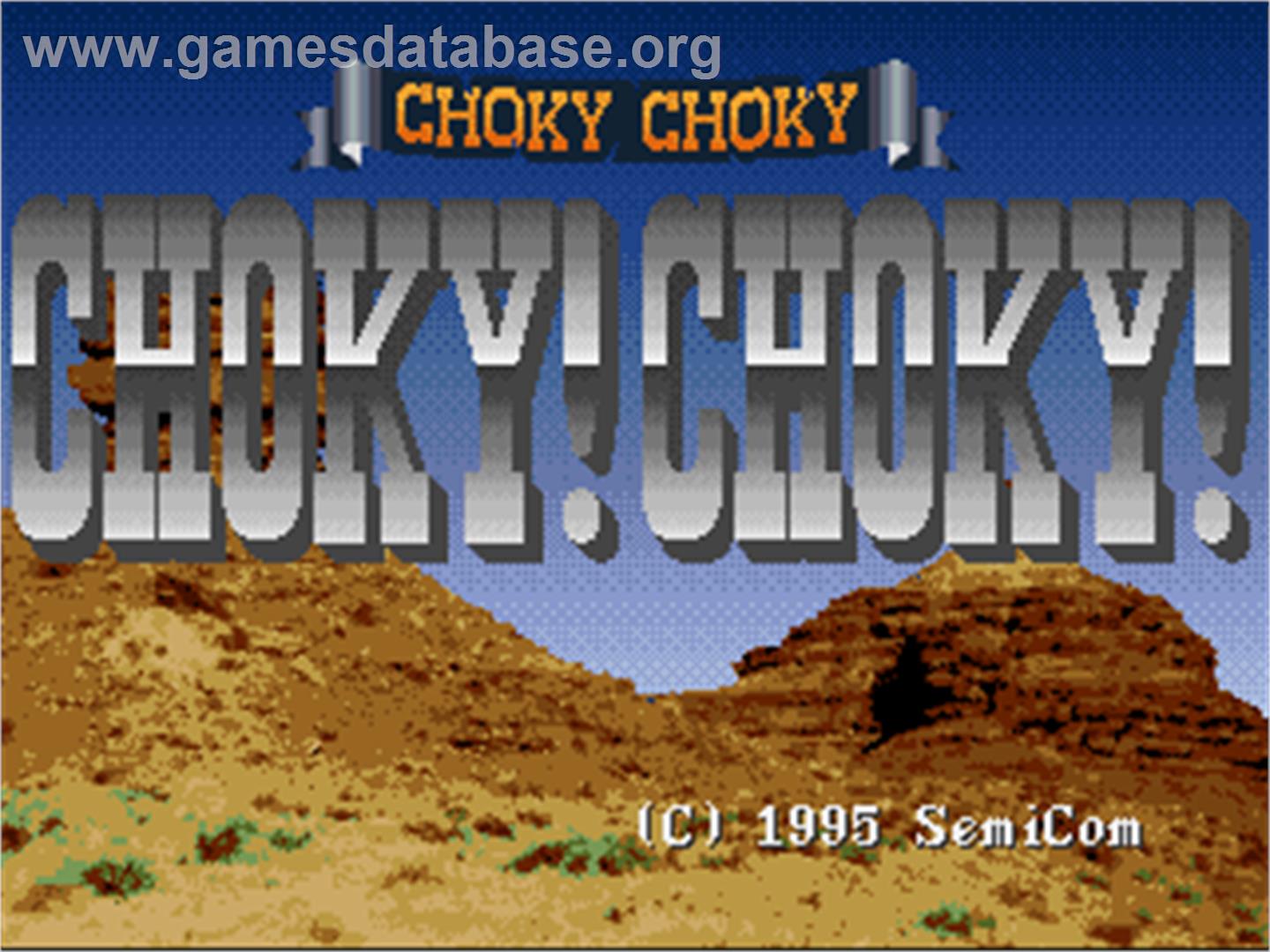 Choky! Choky! - Arcade - Artwork - Title Screen