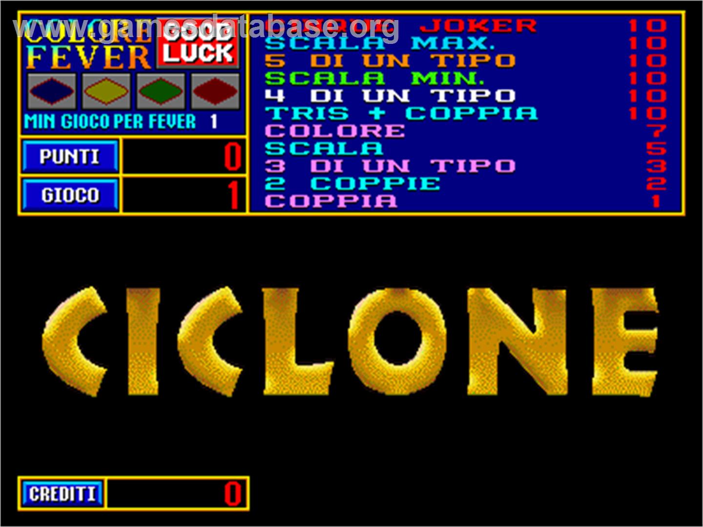 Ciclone - Arcade - Artwork - Title Screen