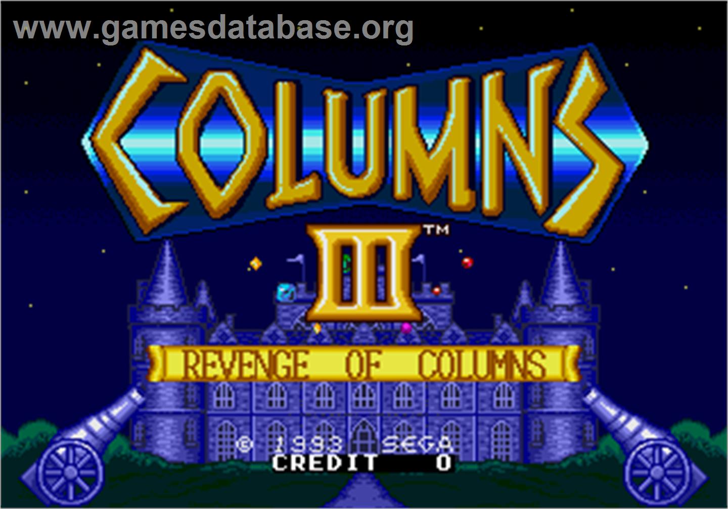 Columns III - Arcade - Artwork - Title Screen