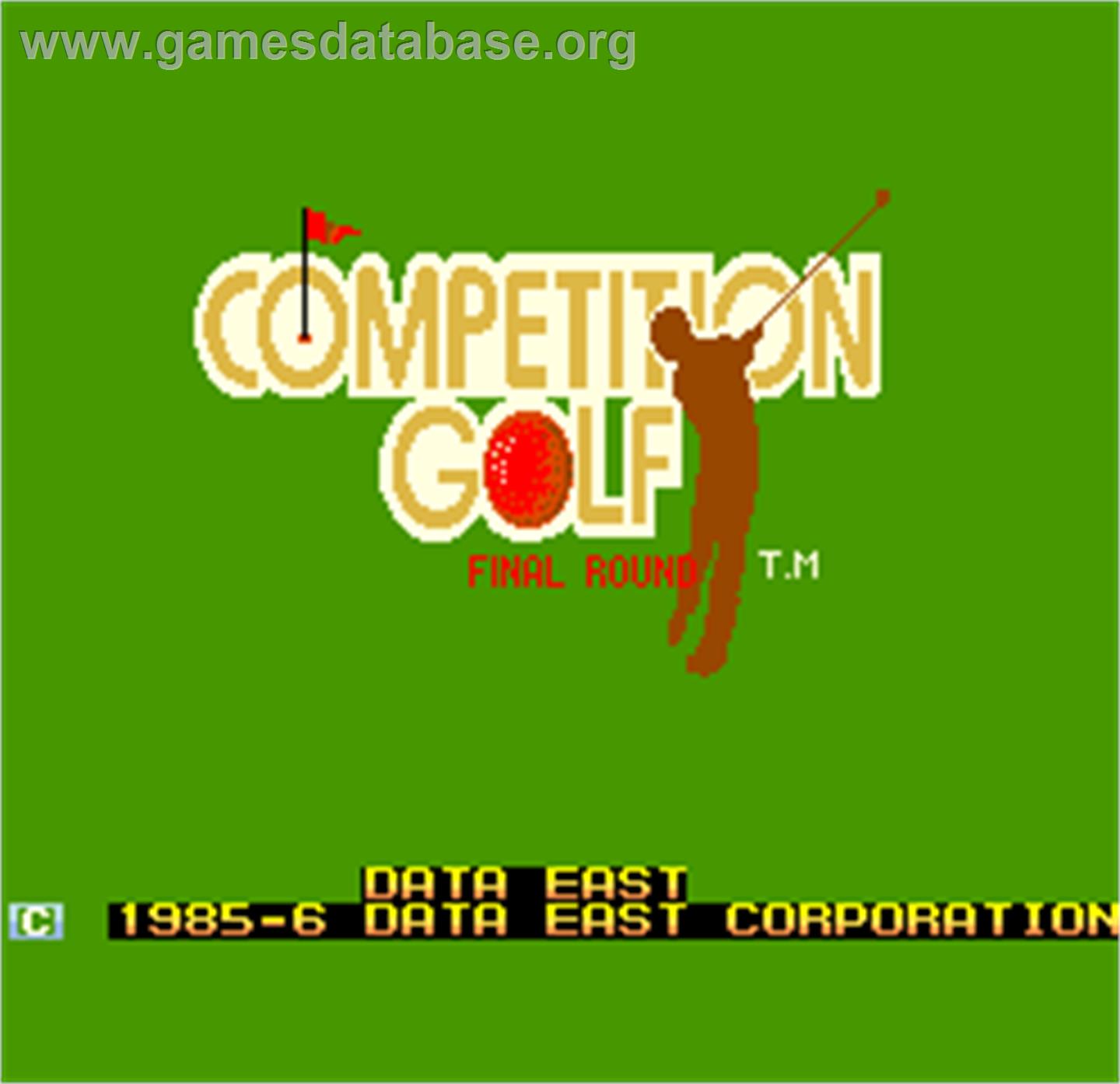 Competition Golf Final Round - Arcade - Artwork - Title Screen