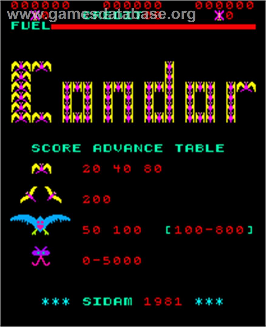 Condor - Arcade - Artwork - Title Screen