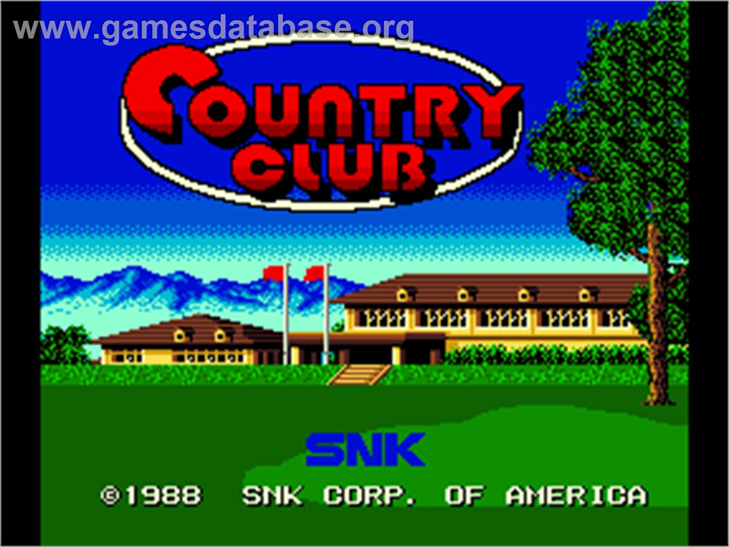 Country Club - Arcade - Artwork - Title Screen