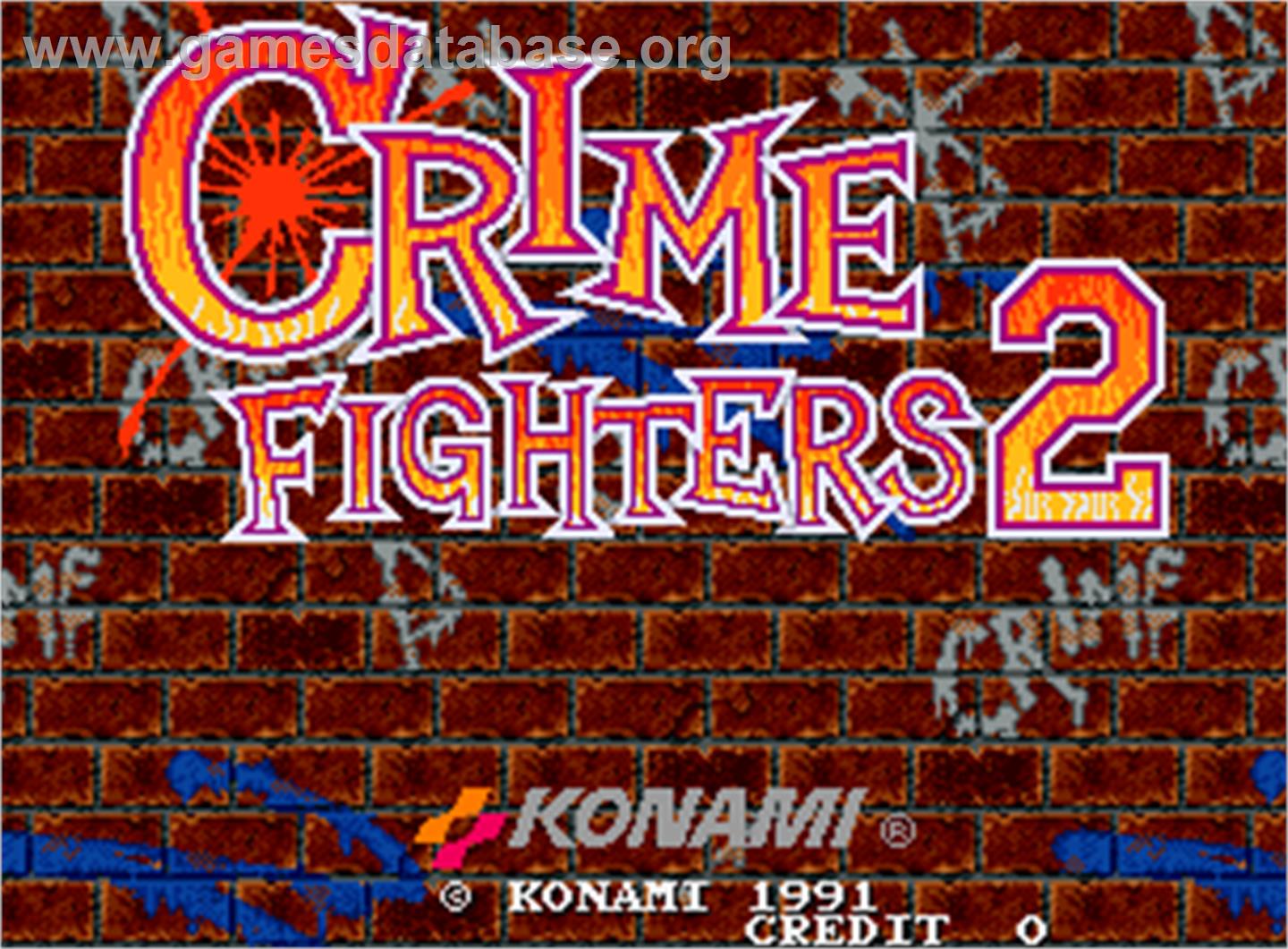 Crime Fighters 2 - Arcade - Artwork - Title Screen