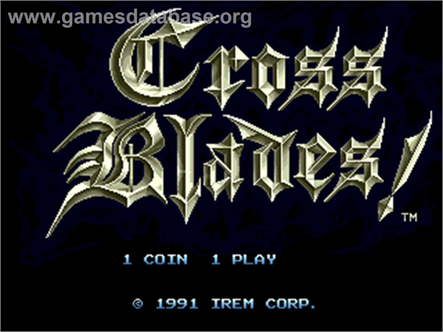 Cross Blades! - Arcade - Artwork - Title Screen