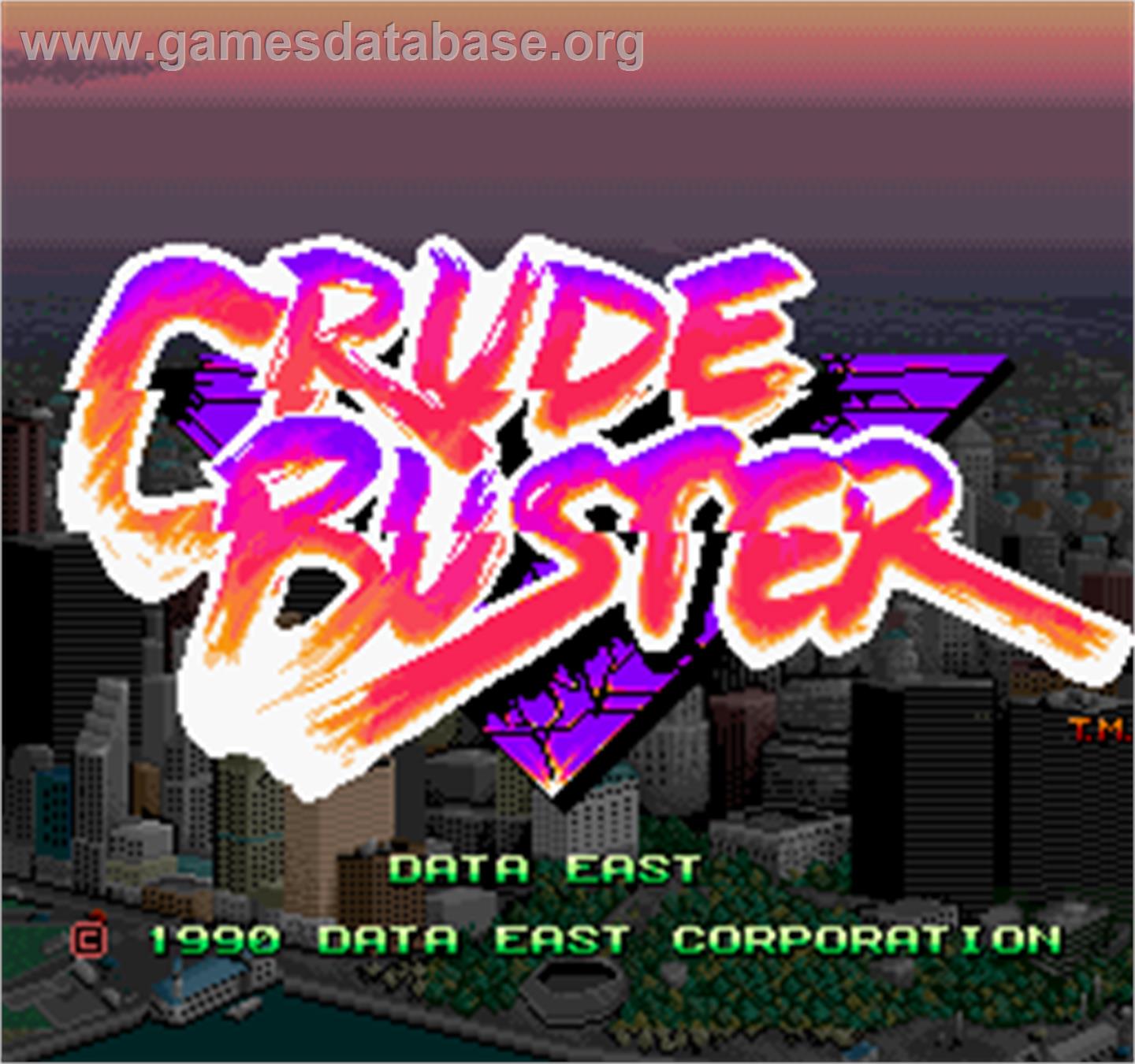 Crude Buster - Arcade - Artwork - Title Screen