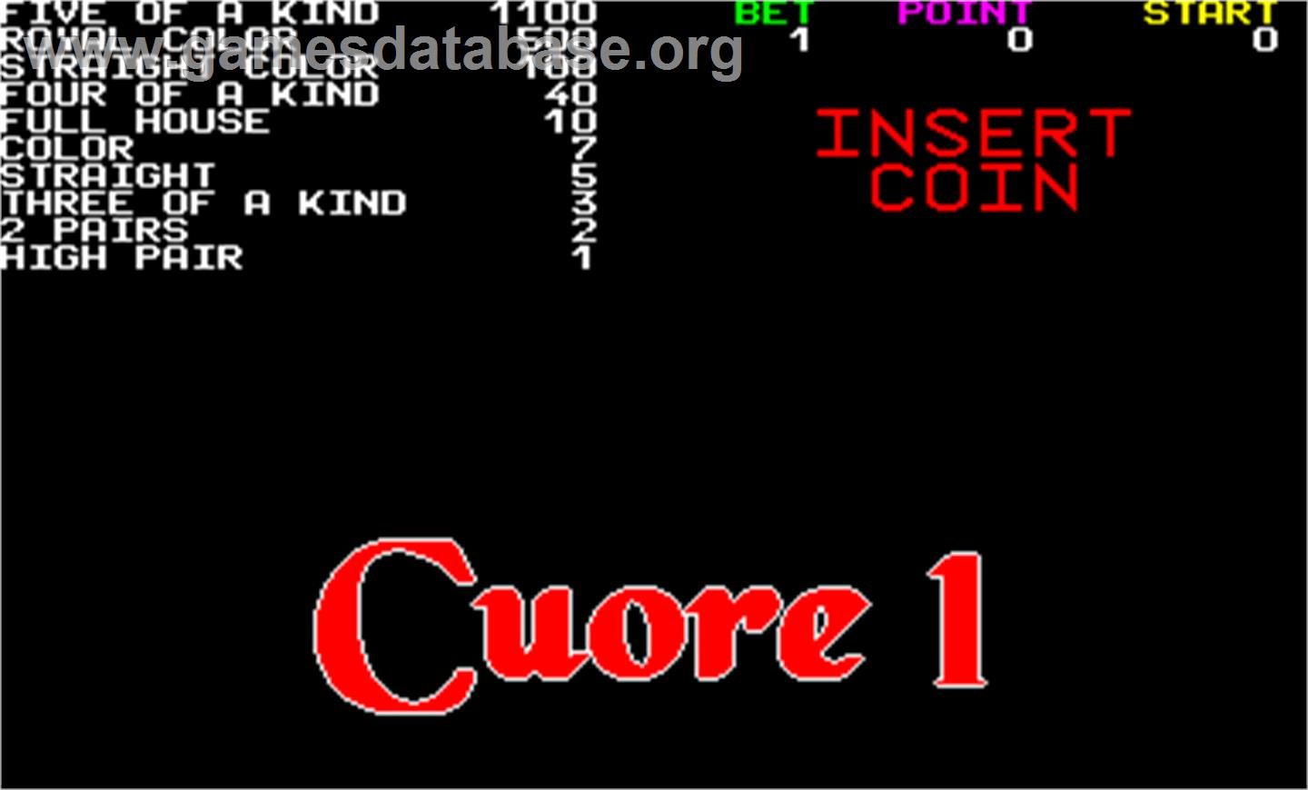 Cuore 1 - Arcade - Artwork - Title Screen