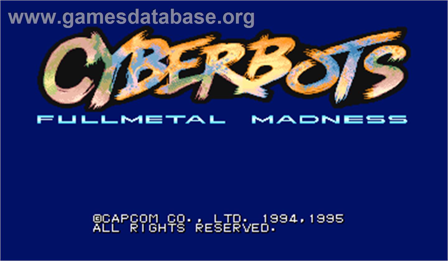 Cyberbots: Fullmetal Madness - Arcade - Artwork - Title Screen
