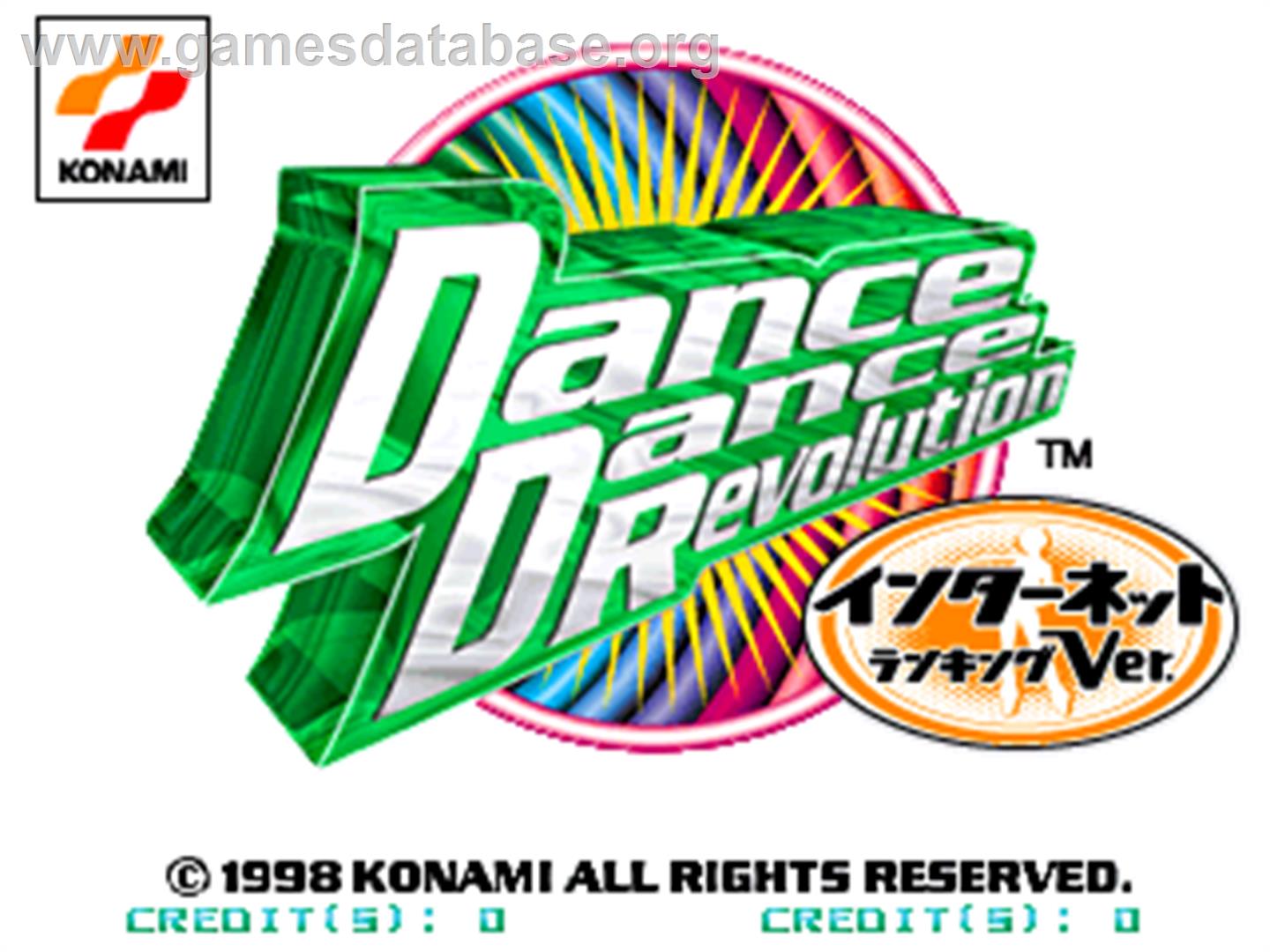 Dance Dance Revolution - Internet Ranking Ver - Arcade - Artwork - Title Screen