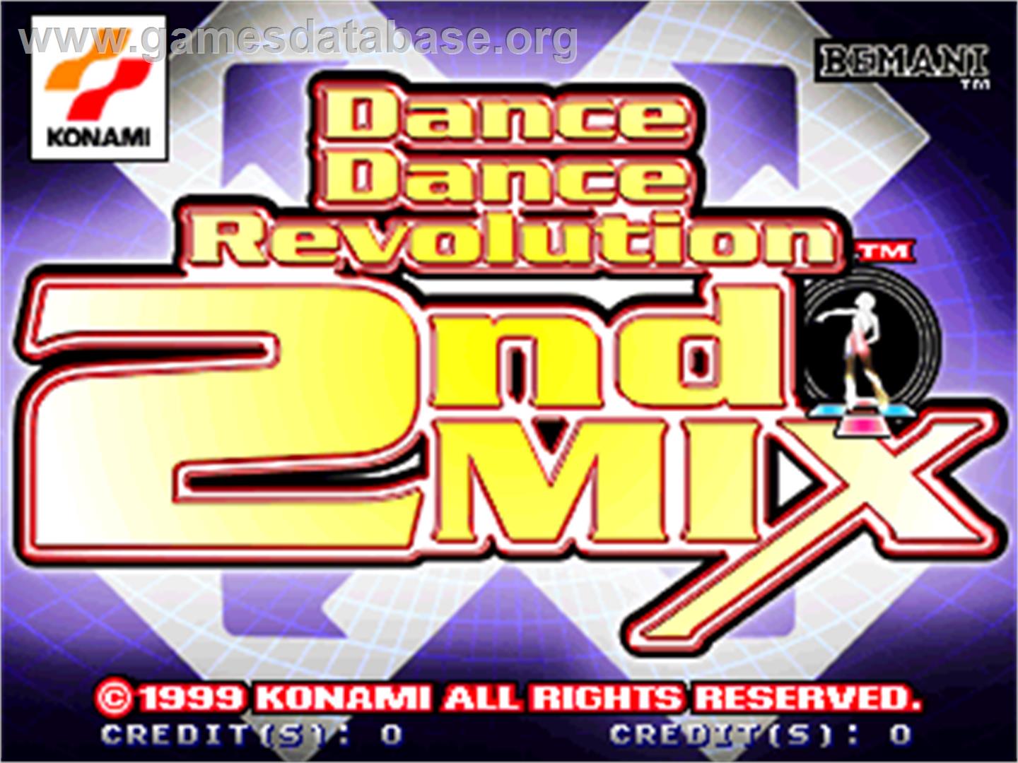Dance Dance Revolution 2nd Mix with beatmaniaIIDX CLUB VERSiON - Arcade - Artwork - Title Screen