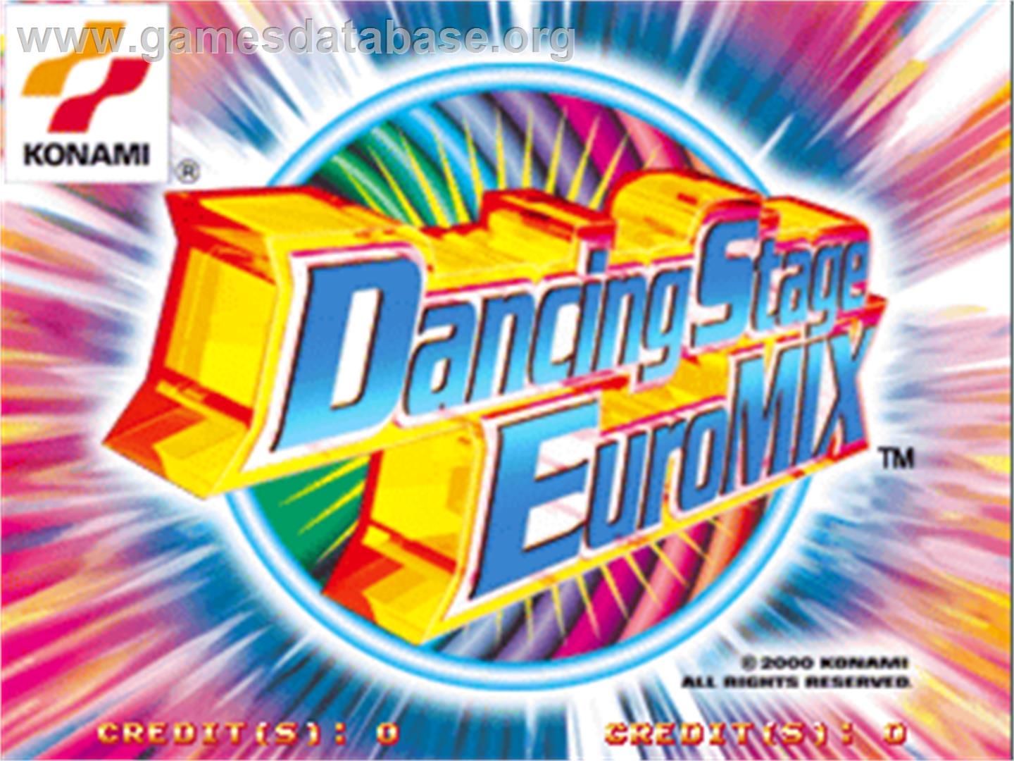 Dancing Stage Euro Mix - Arcade - Artwork - Title Screen