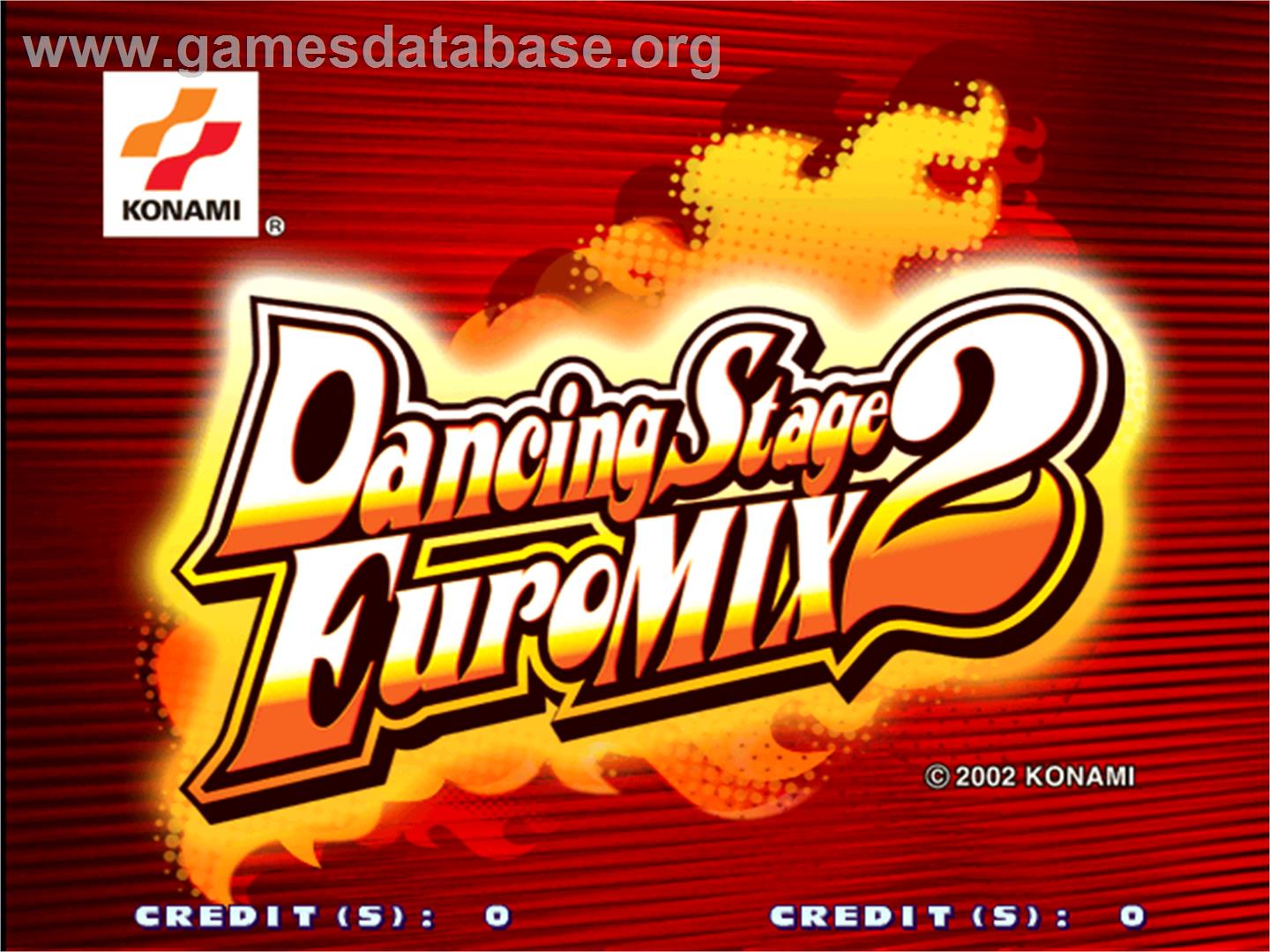 Dancing Stage Euro Mix 2 - Arcade - Artwork - Title Screen
