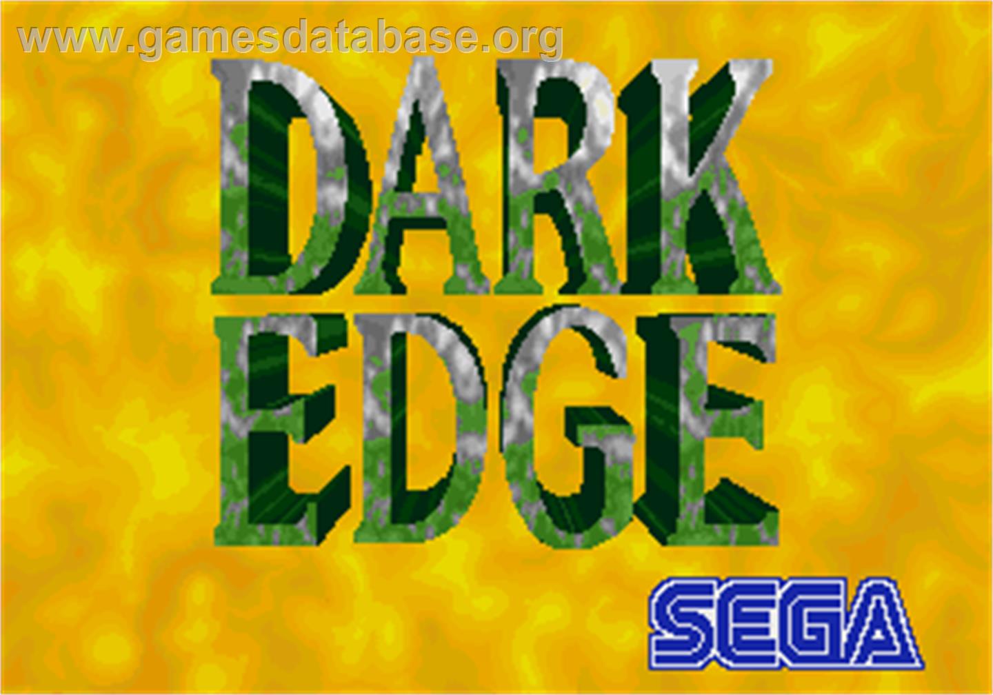 Dark Edge - Arcade - Artwork - Title Screen