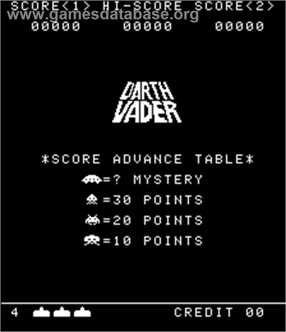 Darth Vader - Arcade - Artwork - Title Screen