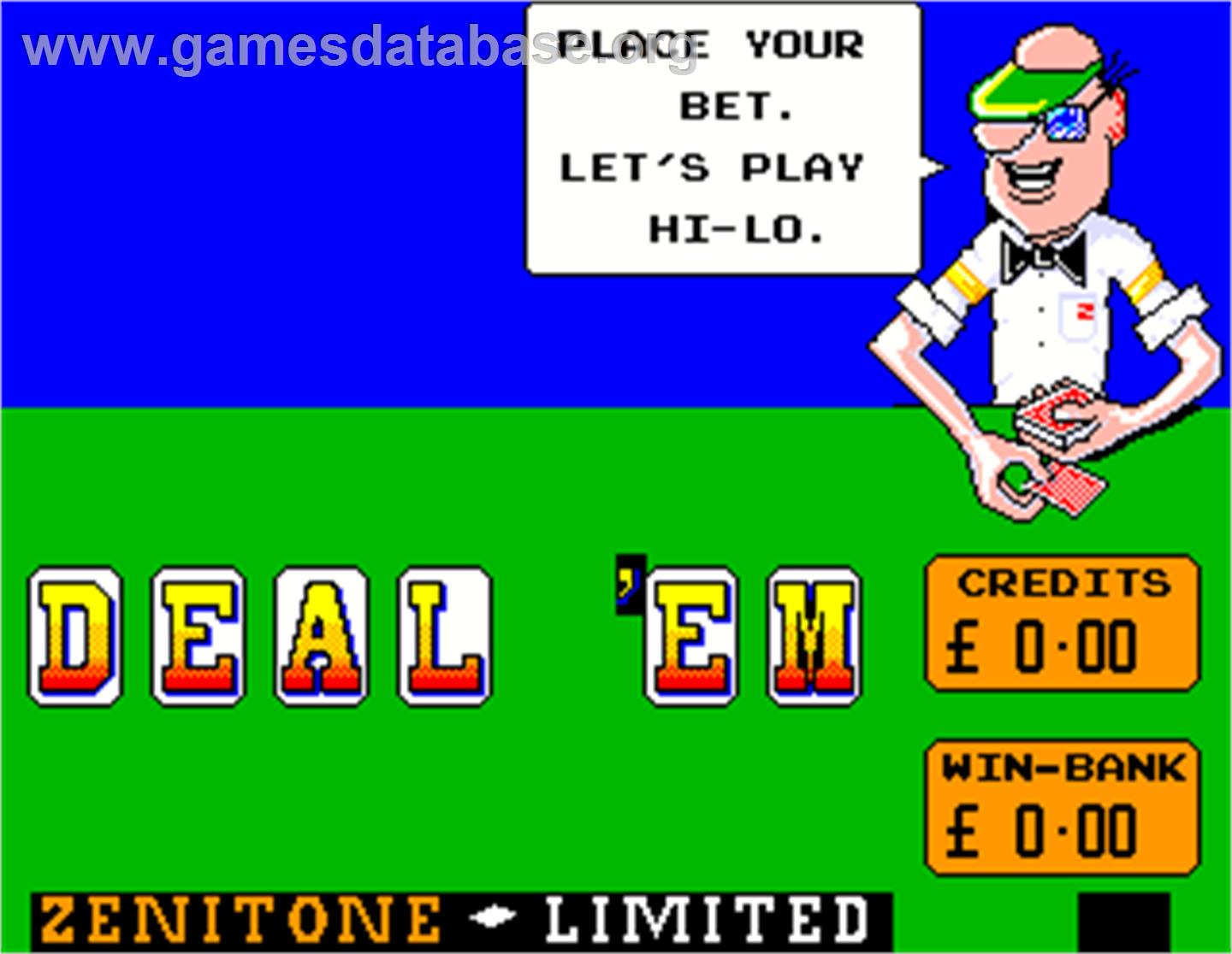 Deal 'Em - Arcade - Artwork - Title Screen