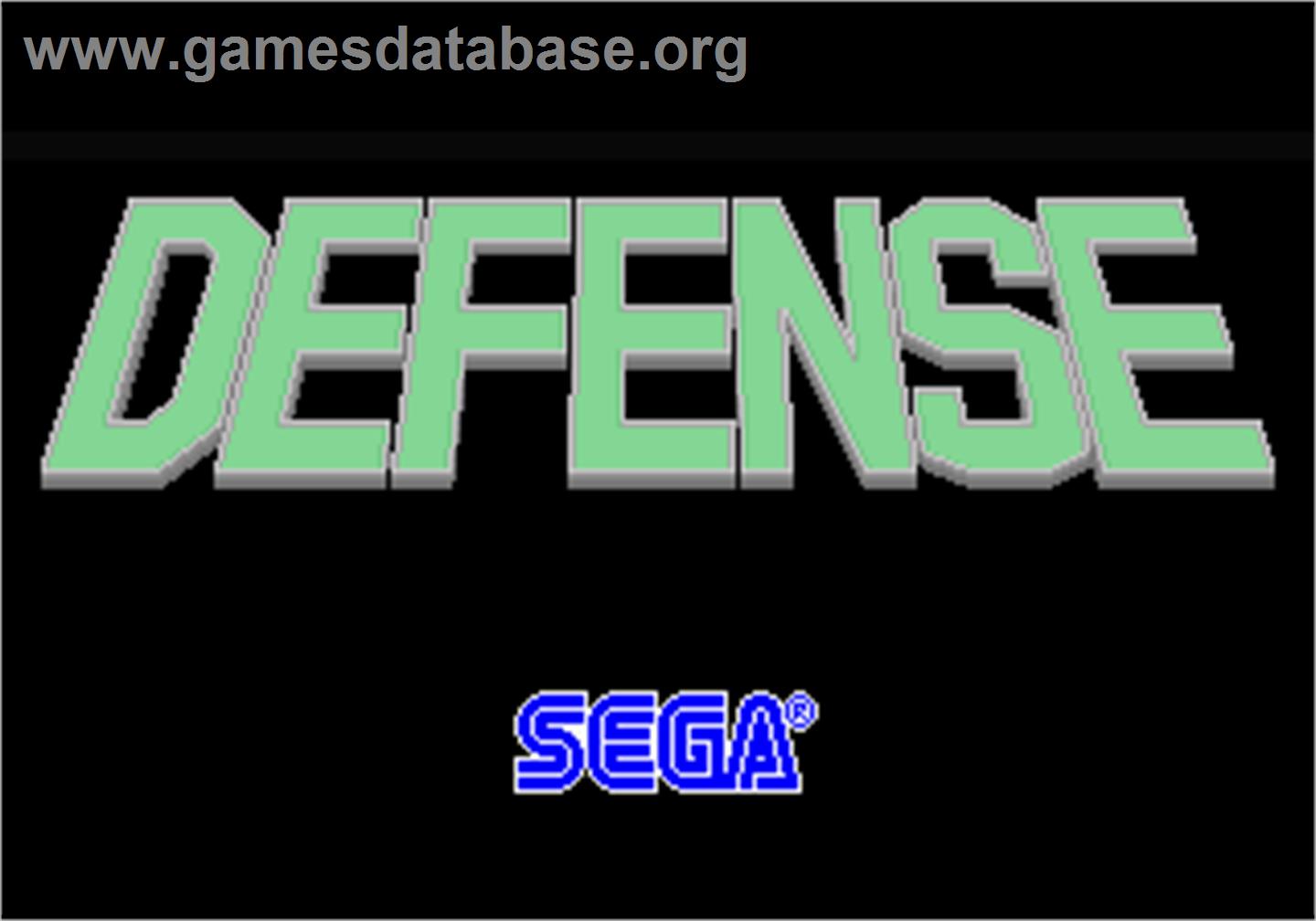 Defense - Arcade - Artwork - Title Screen