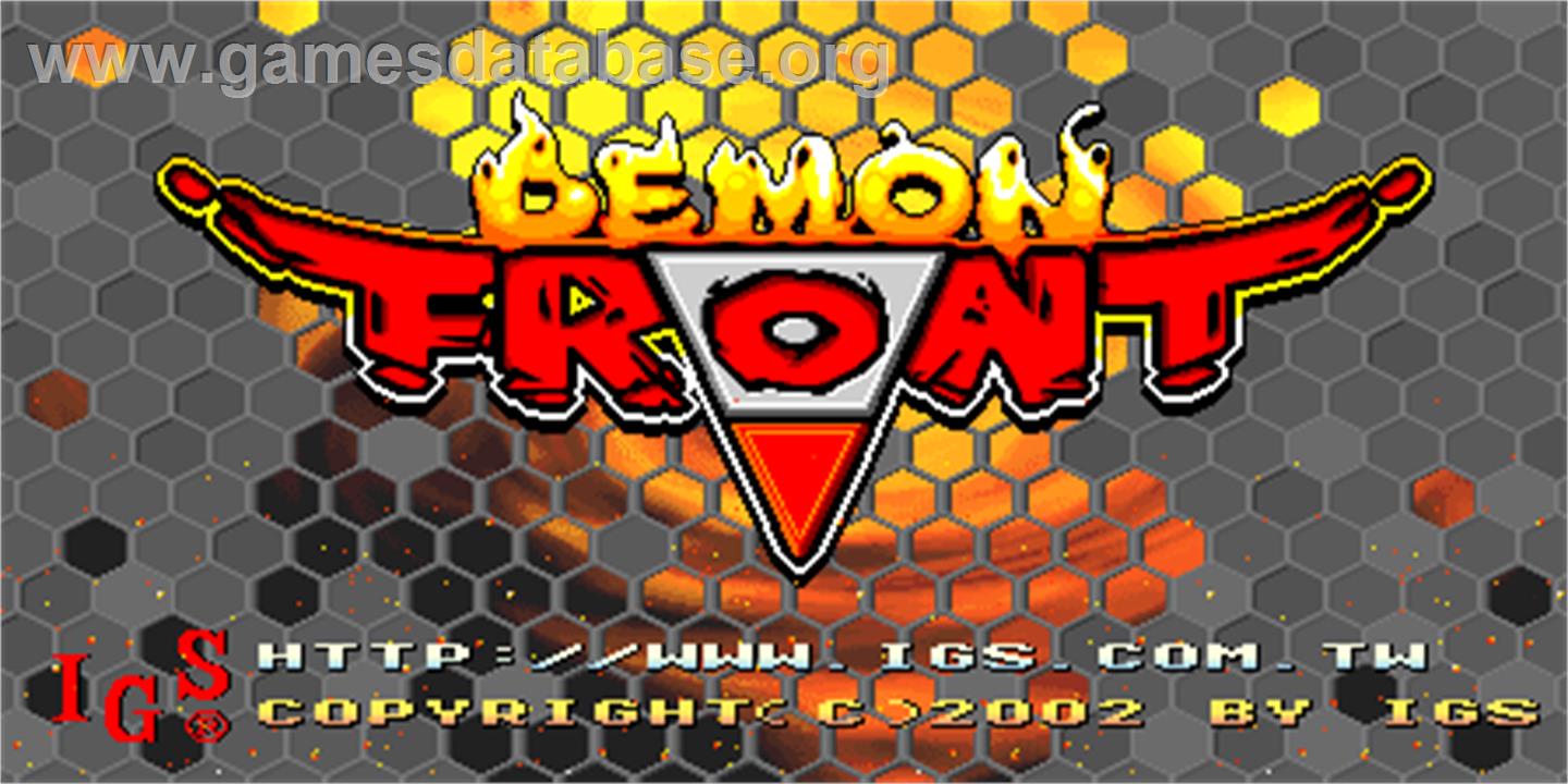 Demon Front - Arcade - Artwork - Title Screen