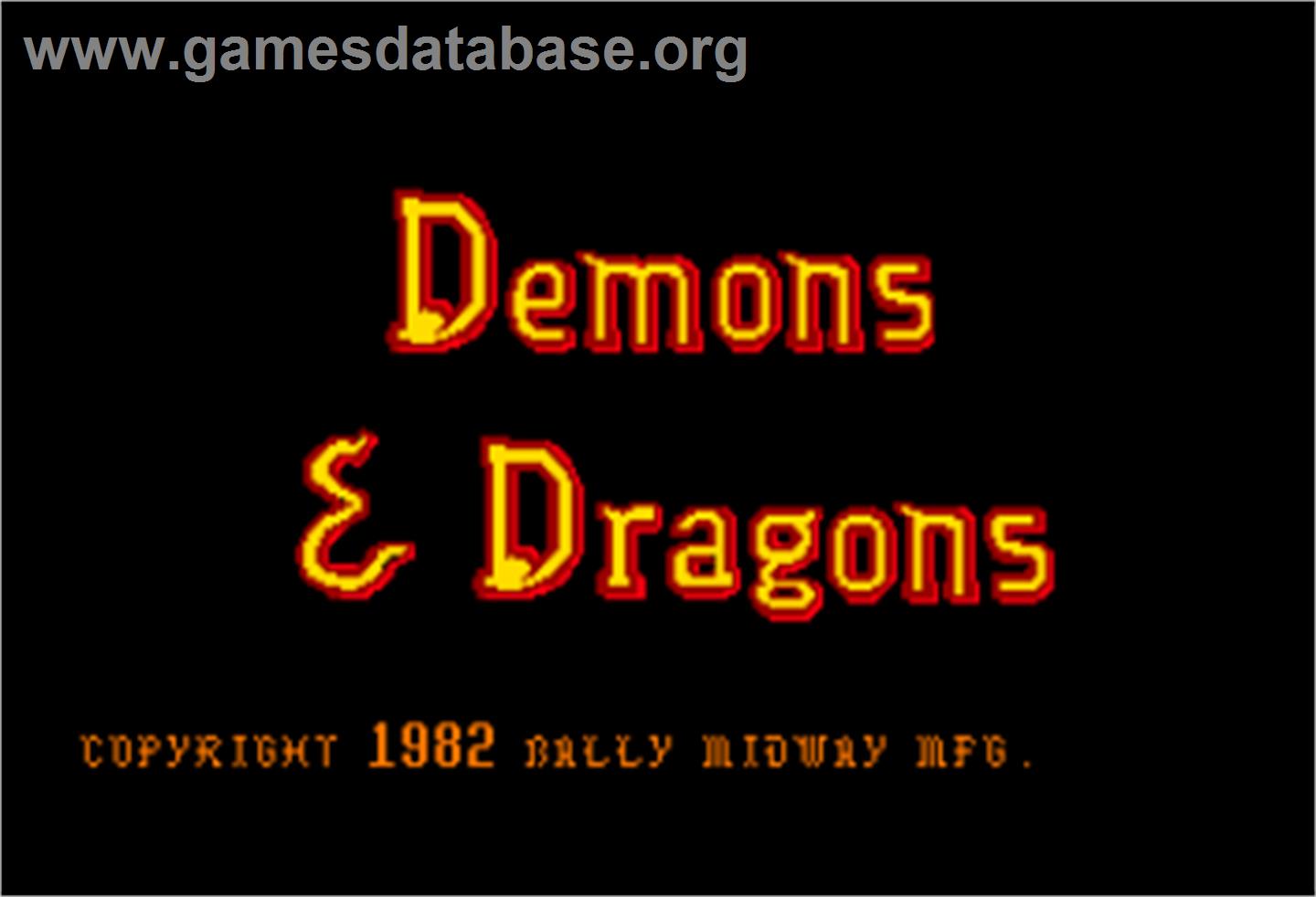 Demons & Dragons - Arcade - Artwork - Title Screen