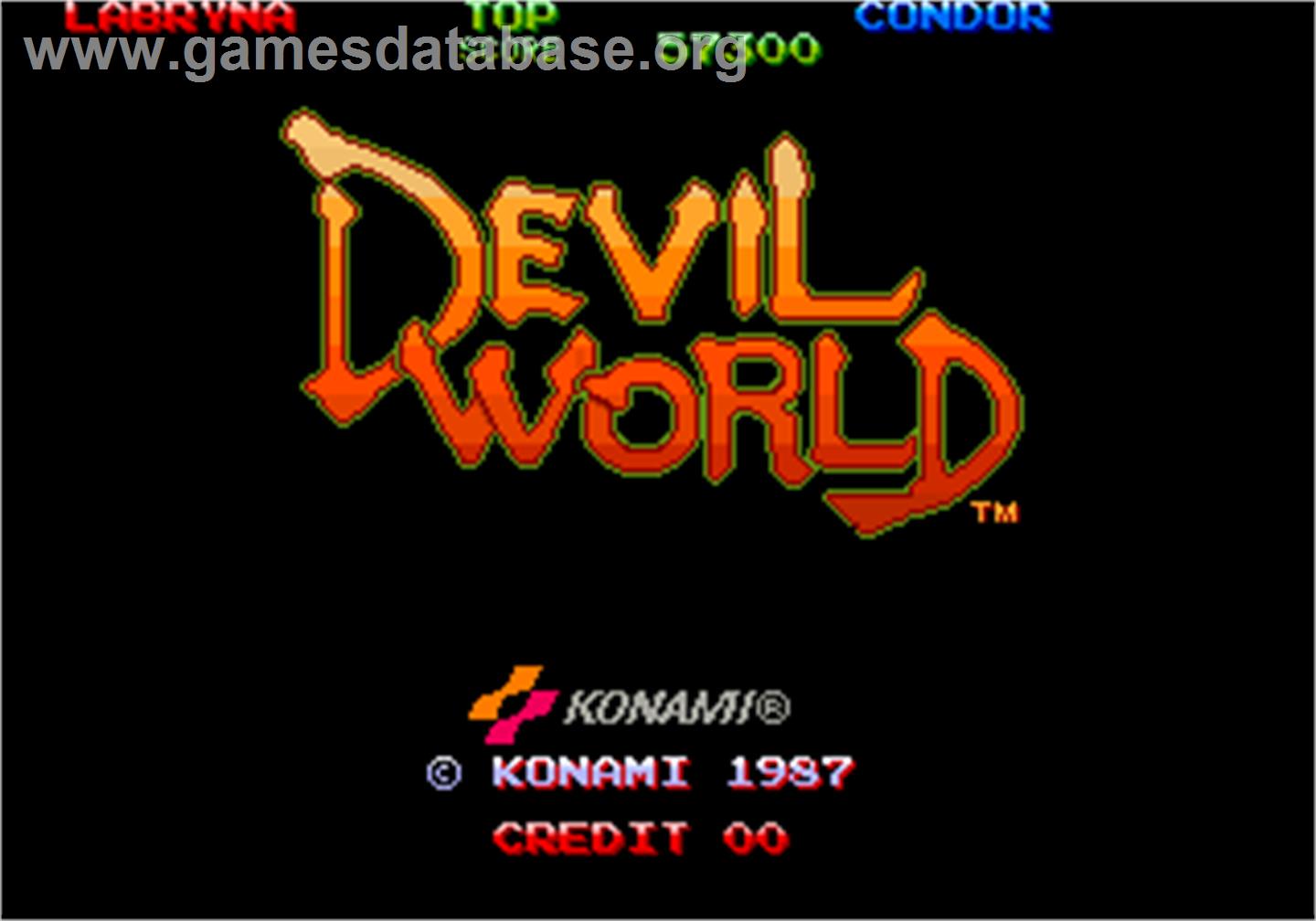 Devil World - Arcade - Artwork - Title Screen