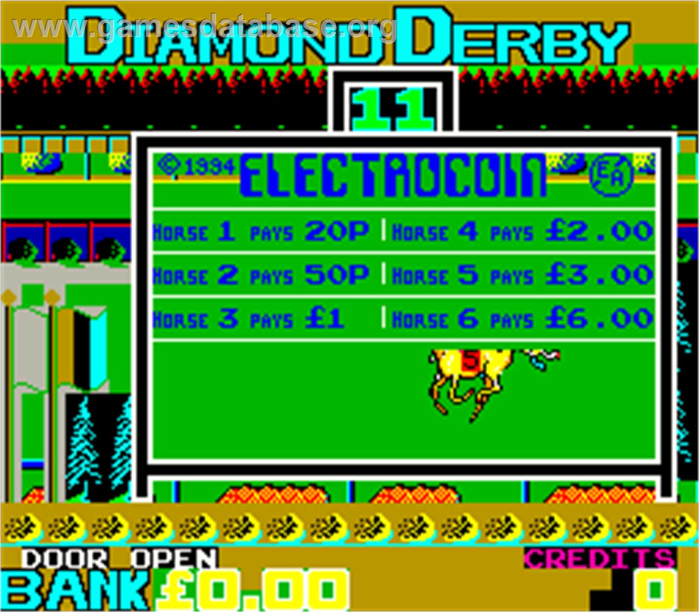 Diamond Derby - Arcade - Artwork - Title Screen