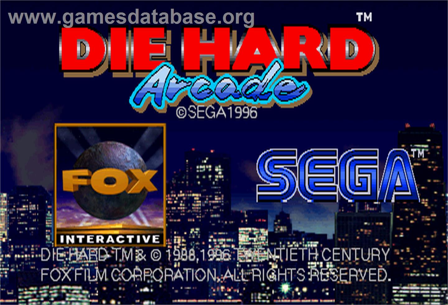 Die Hard Arcade - Arcade - Artwork - Title Screen