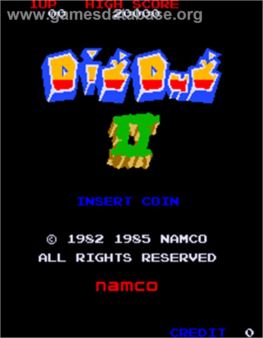 Dig Dug II - Arcade - Artwork - Title Screen
