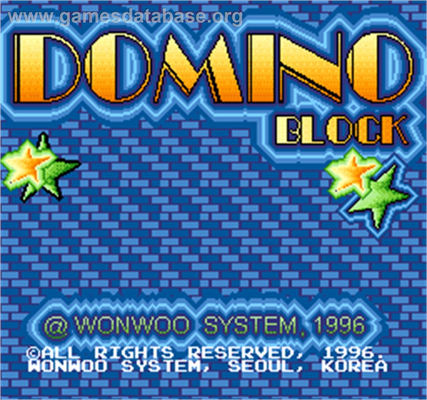 Domino Block - Arcade - Artwork - Title Screen
