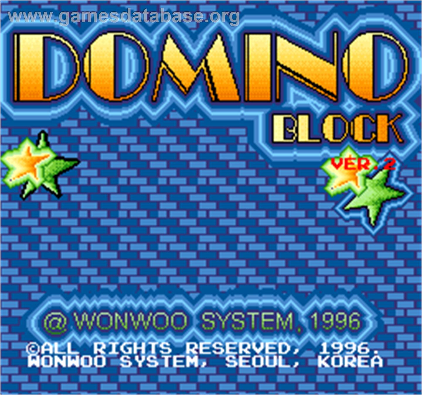 Domino Block ver.2 - Arcade - Artwork - Title Screen