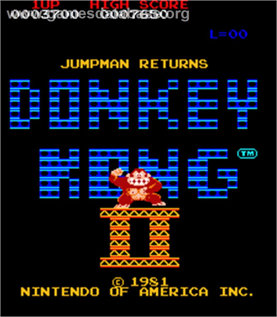 Donkey Kong II - Jumpman Returns - Arcade - Artwork - Title Screen