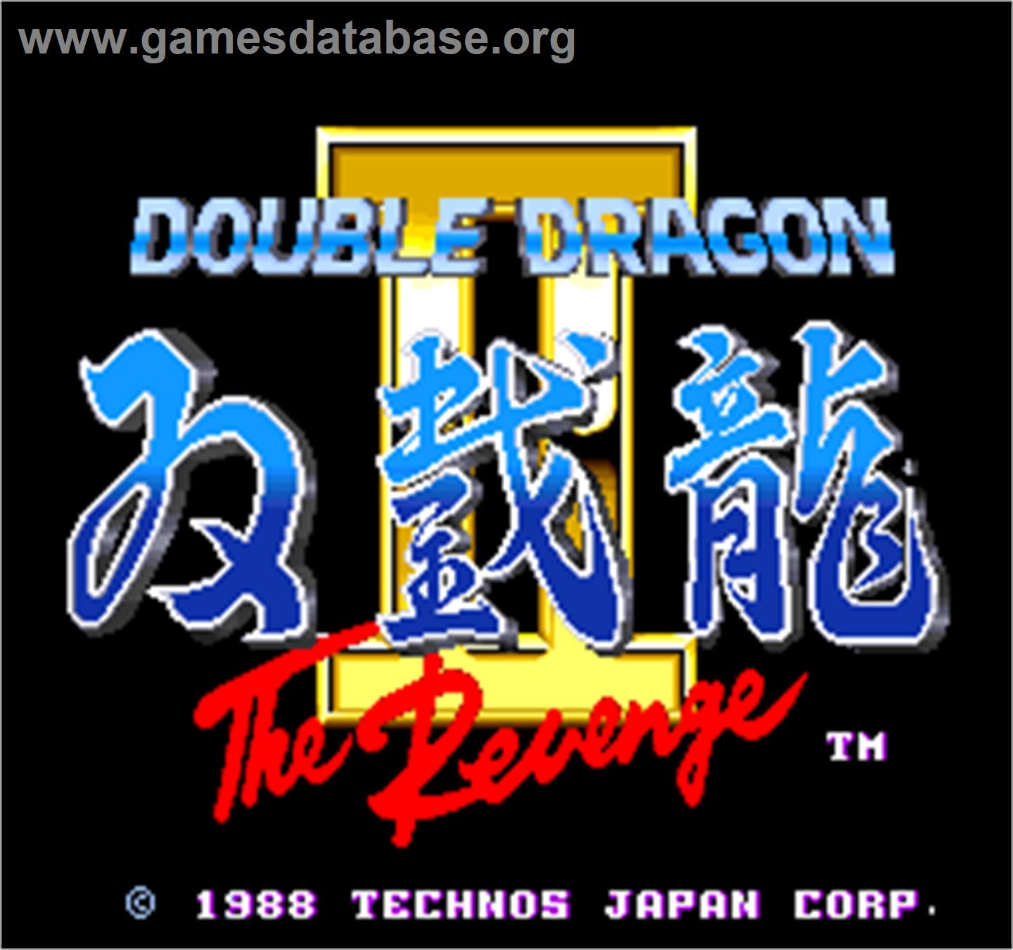Double Dragon II - The Revenge - Arcade - Artwork - Title Screen
