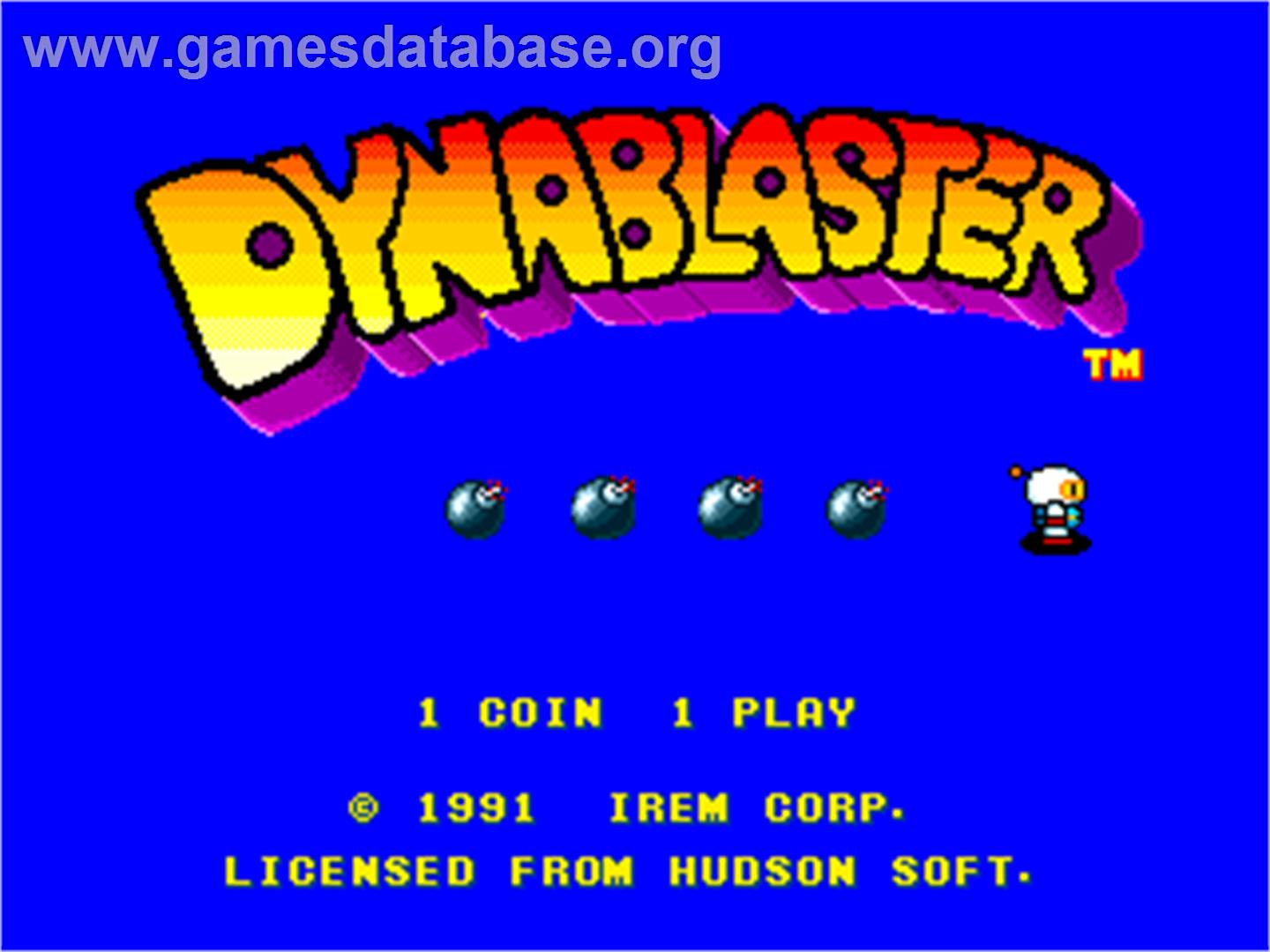 Dynablaster / Bomber Man - Arcade - Artwork - Title Screen