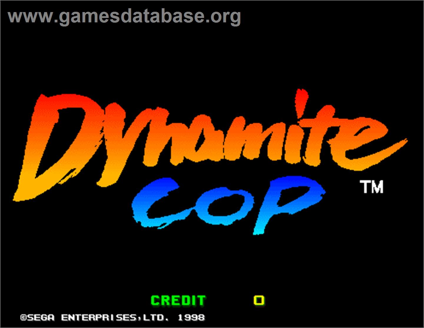 Dynamite Cop - Arcade - Artwork - Title Screen