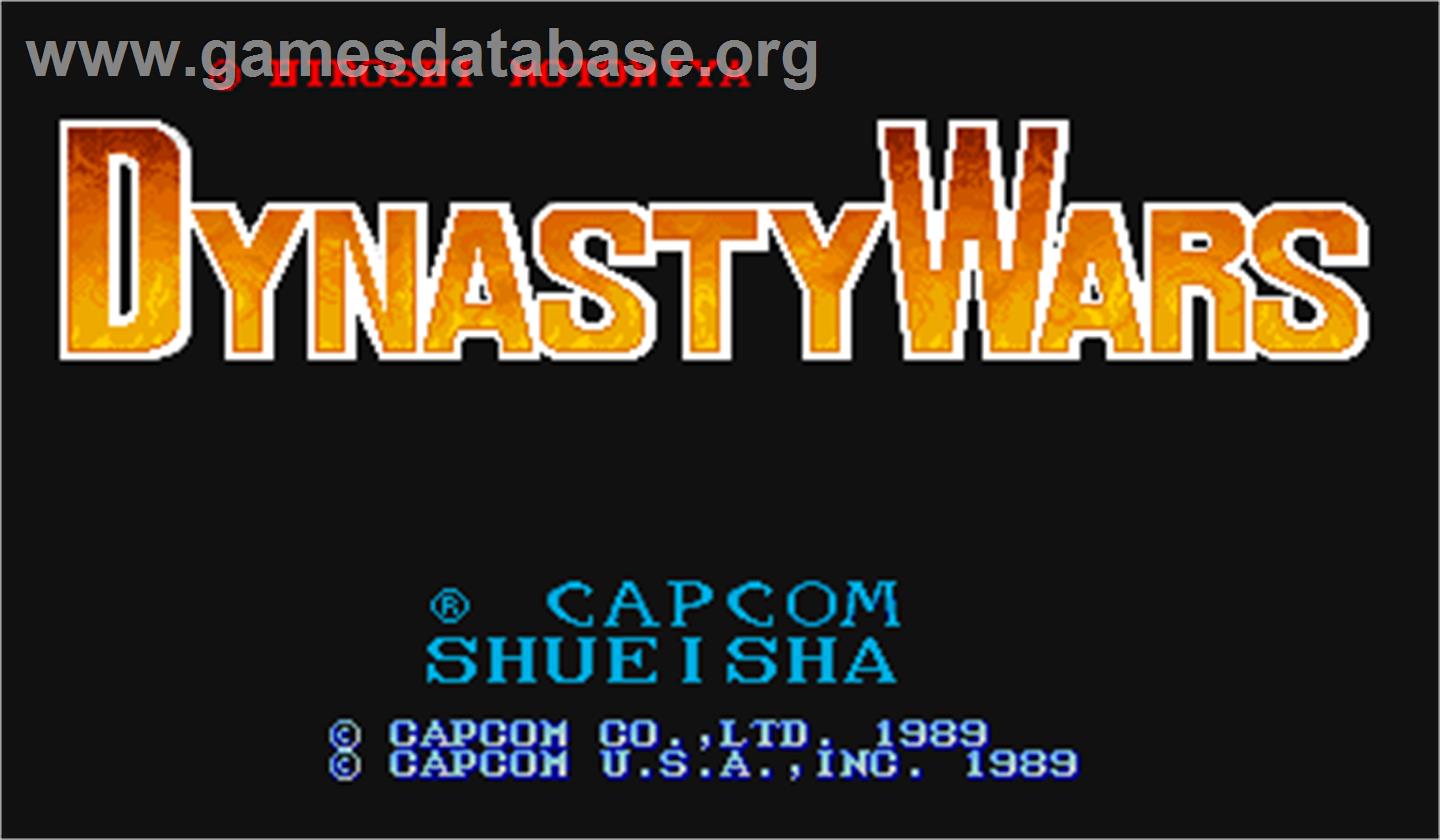 Dynasty Wars - Arcade - Artwork - Title Screen