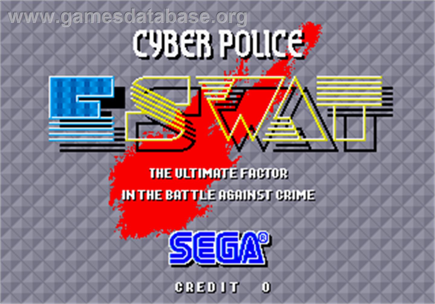 E-Swat - Cyber Police - Arcade - Artwork - Title Screen