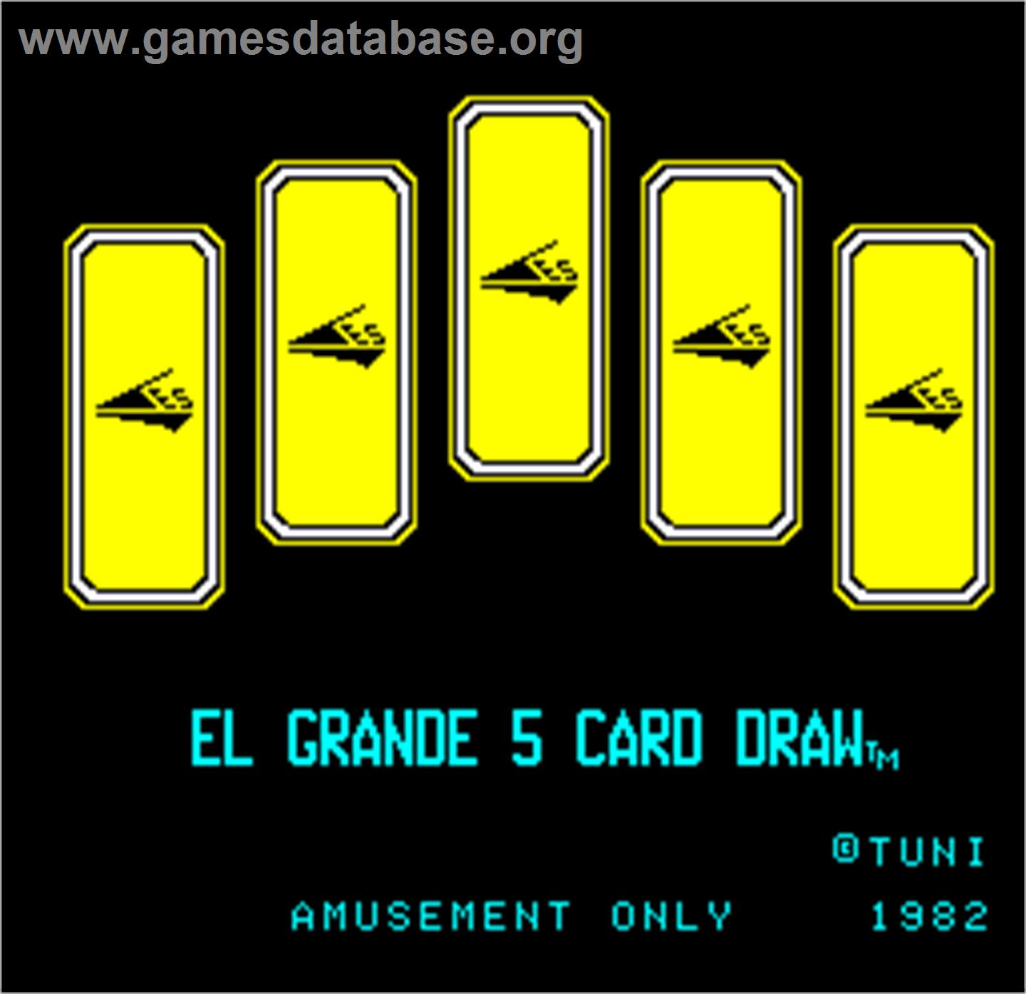 El Grande - 5 Card Draw - Arcade - Artwork - Title Screen