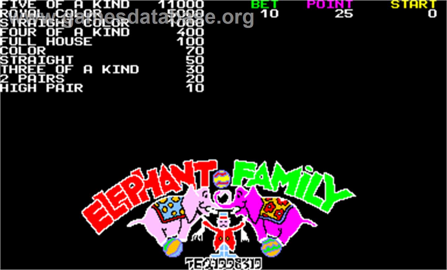Elephant Family - Arcade - Artwork - Title Screen