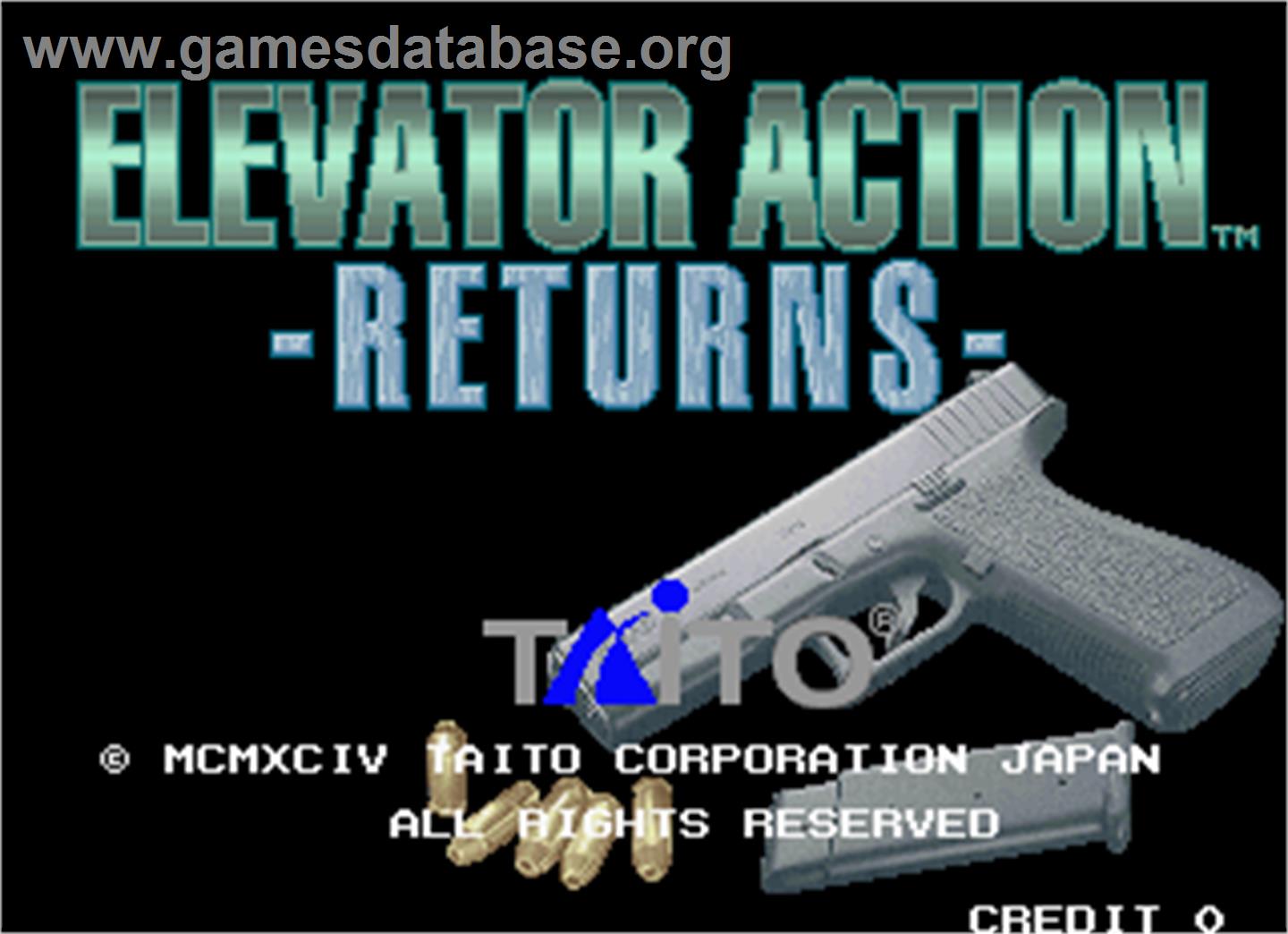 Elevator Action Returns - Arcade - Artwork - Title Screen