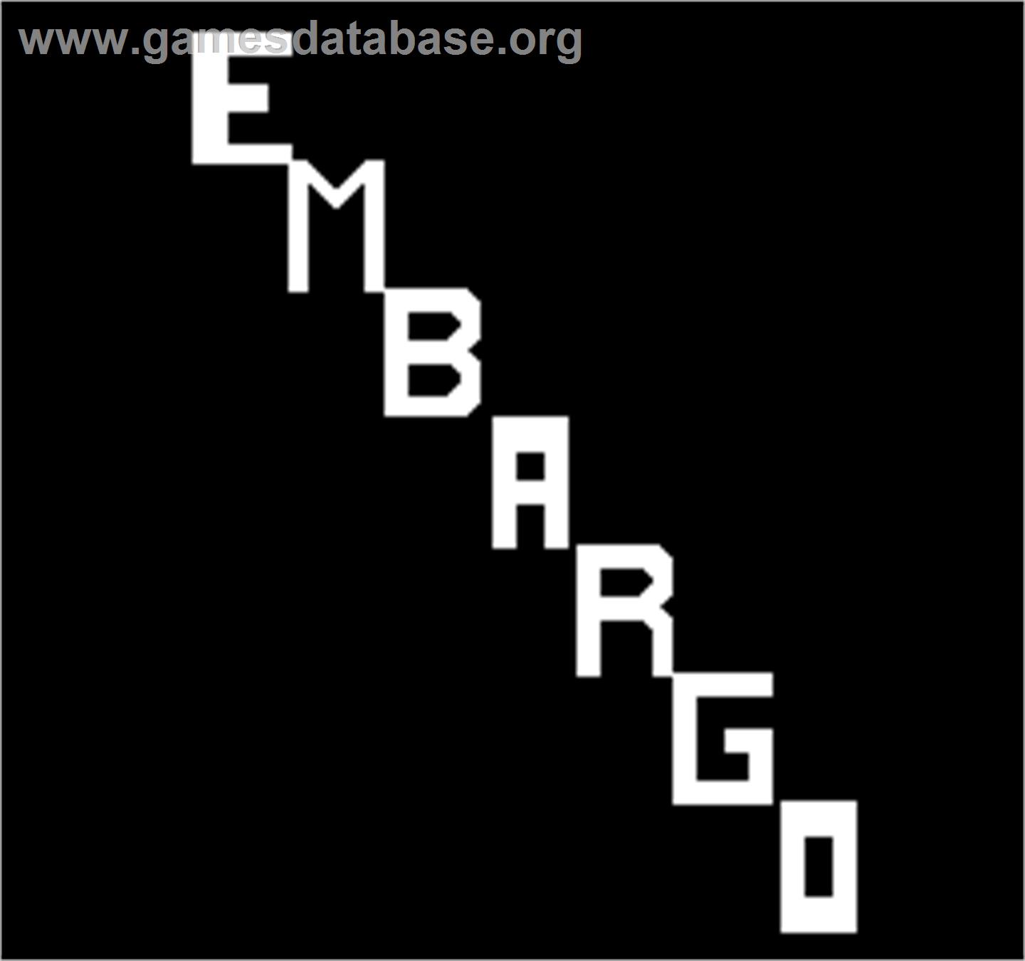 Embargo - Arcade - Artwork - Title Screen