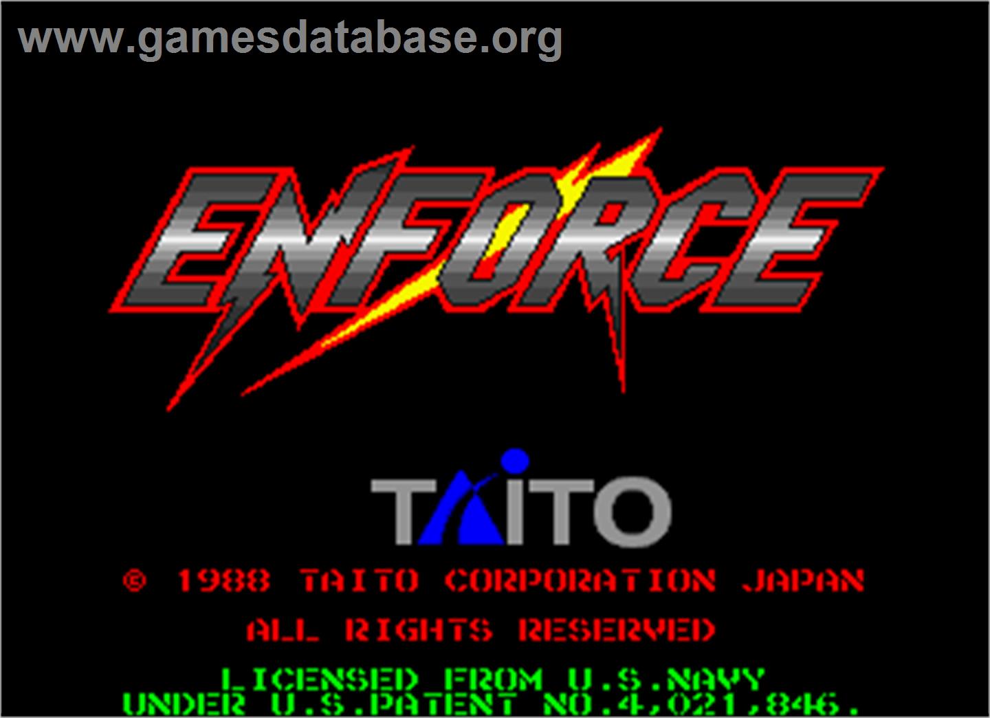 Enforce - Arcade - Artwork - Title Screen
