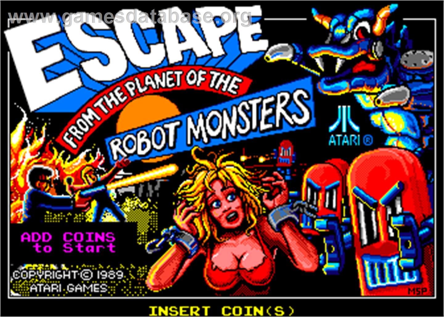 Escape from the Planet of the Robot Monsters - Arcade - Artwork - Title Screen