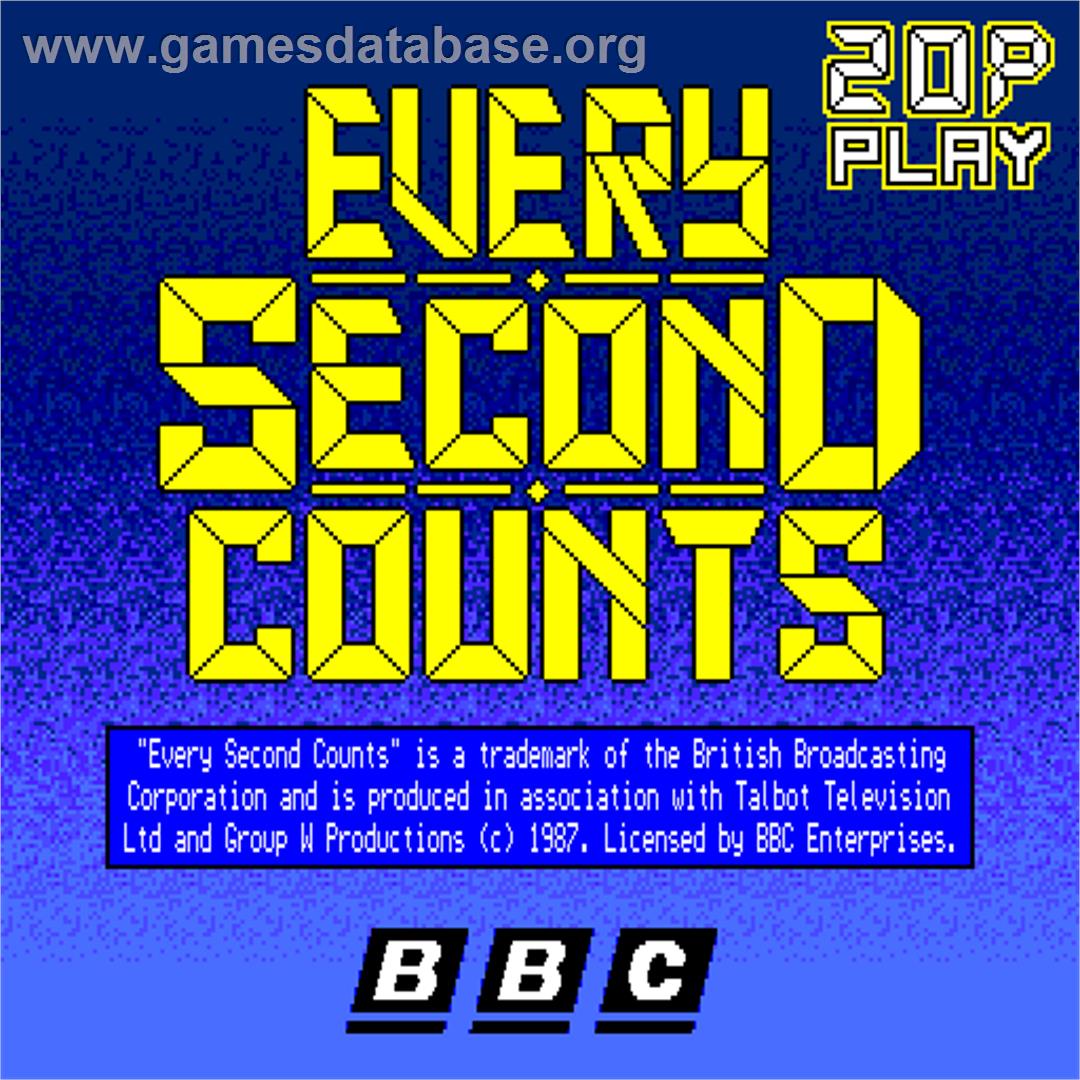 Every Second Counts - Arcade - Artwork - Title Screen