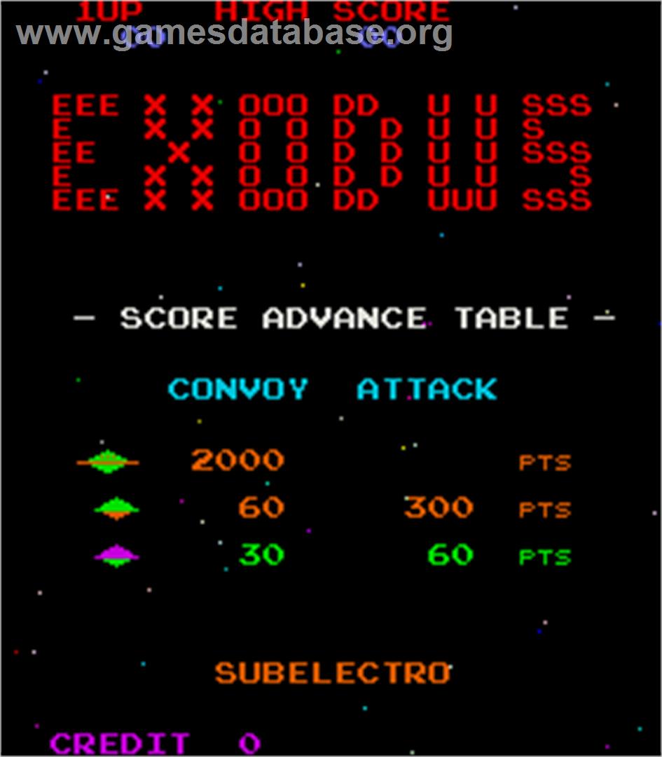 Exodus - Arcade - Artwork - Title Screen
