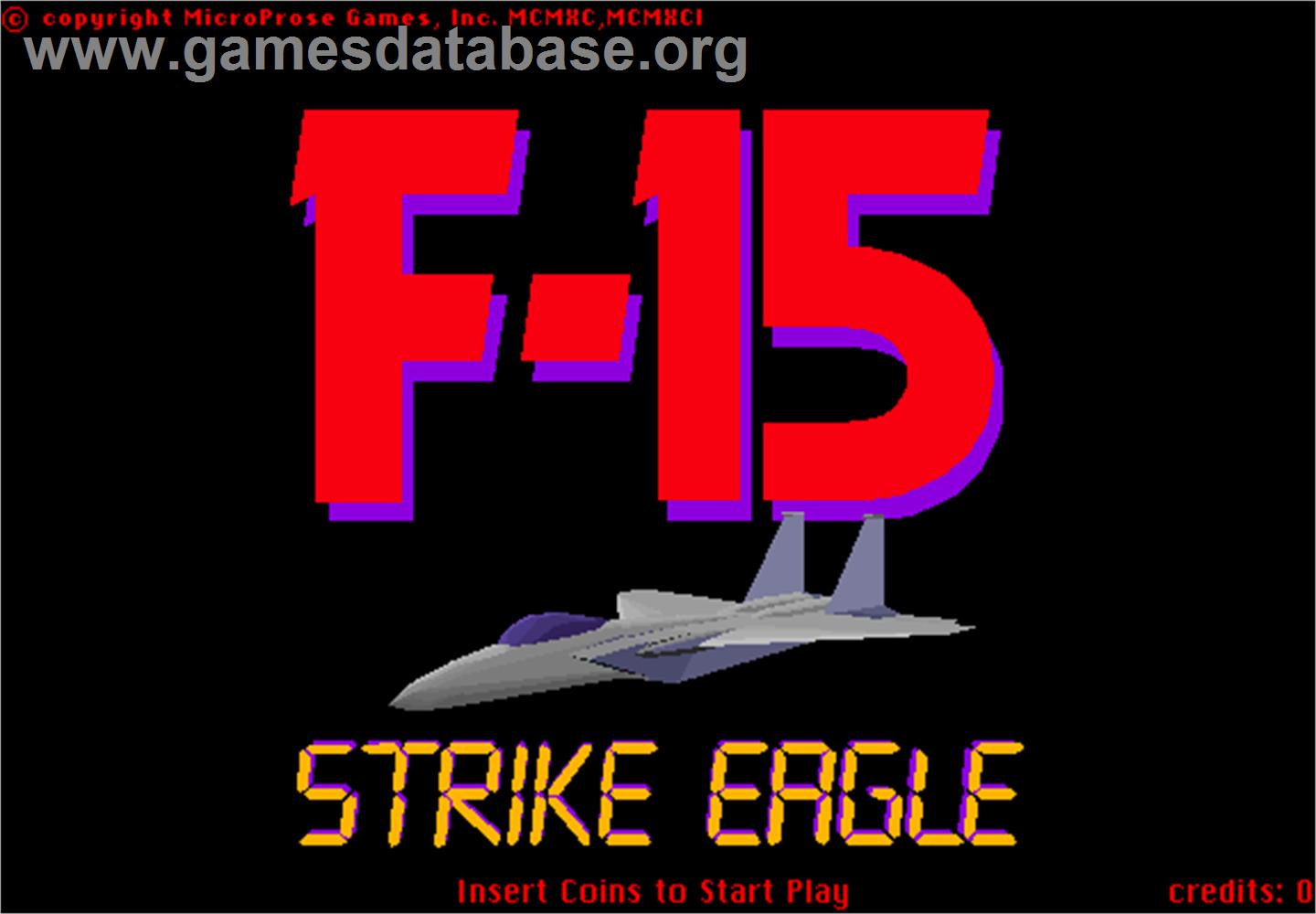 F-15 Strike Eagle - Arcade - Artwork - Title Screen