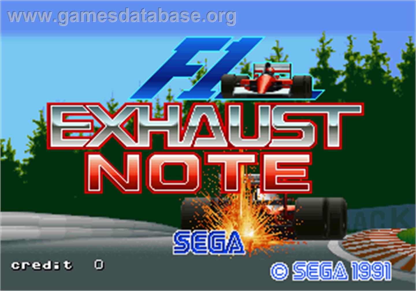 F1 Exhaust Note - Arcade - Artwork - Title Screen