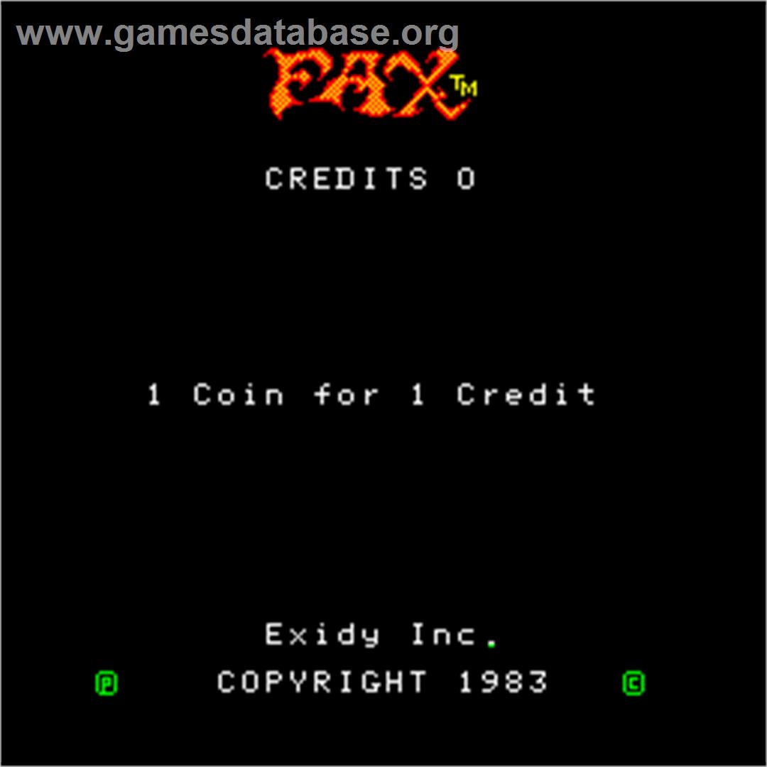 FAX - Arcade - Artwork - Title Screen
