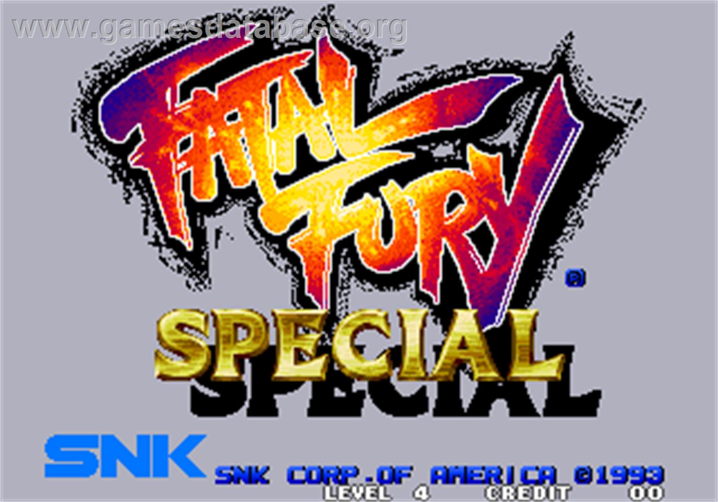 Fatal Fury Special / Garou Densetsu Special - Arcade - Artwork - Title Screen