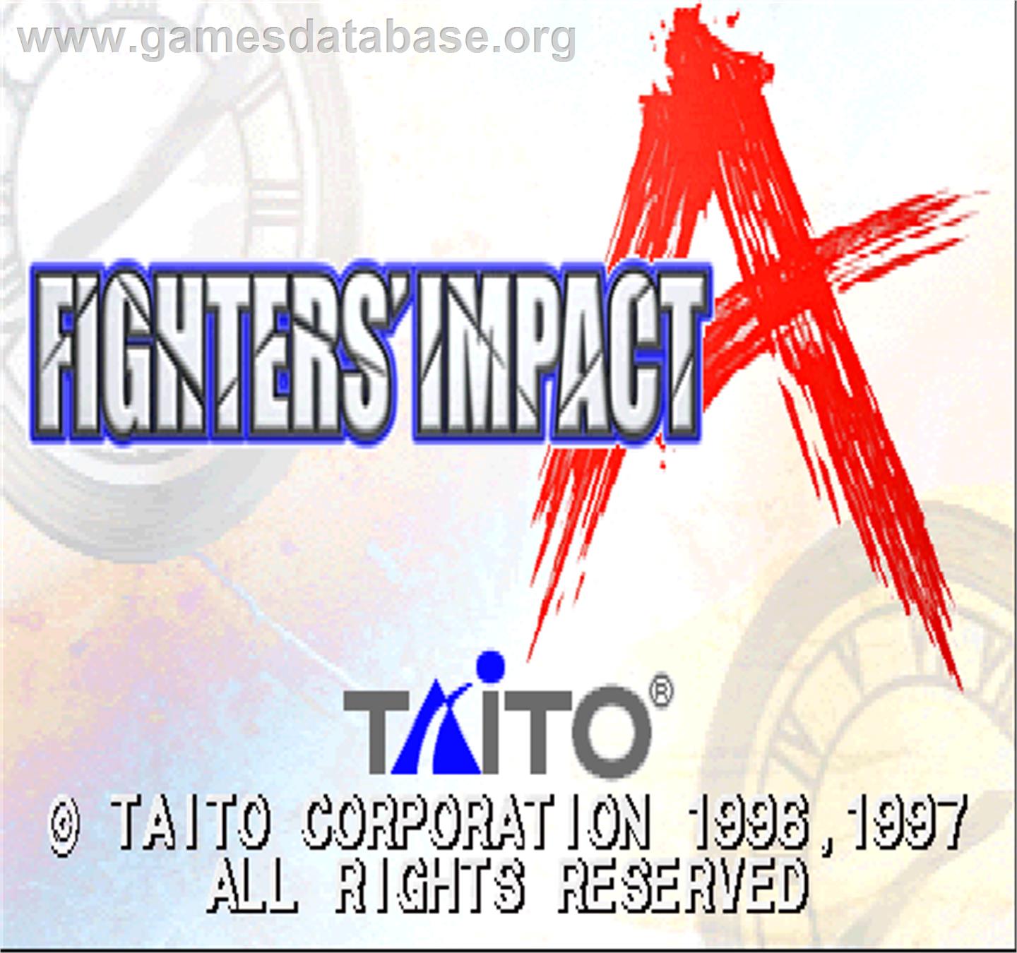 Fighters' Impact A - Arcade - Artwork - Title Screen