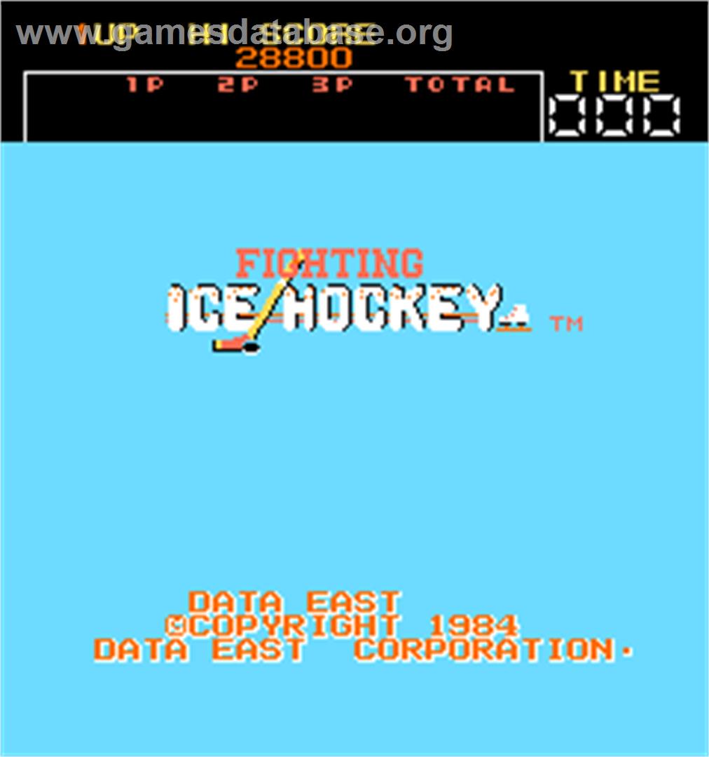 Fighting Ice Hockey - Arcade - Artwork - Title Screen