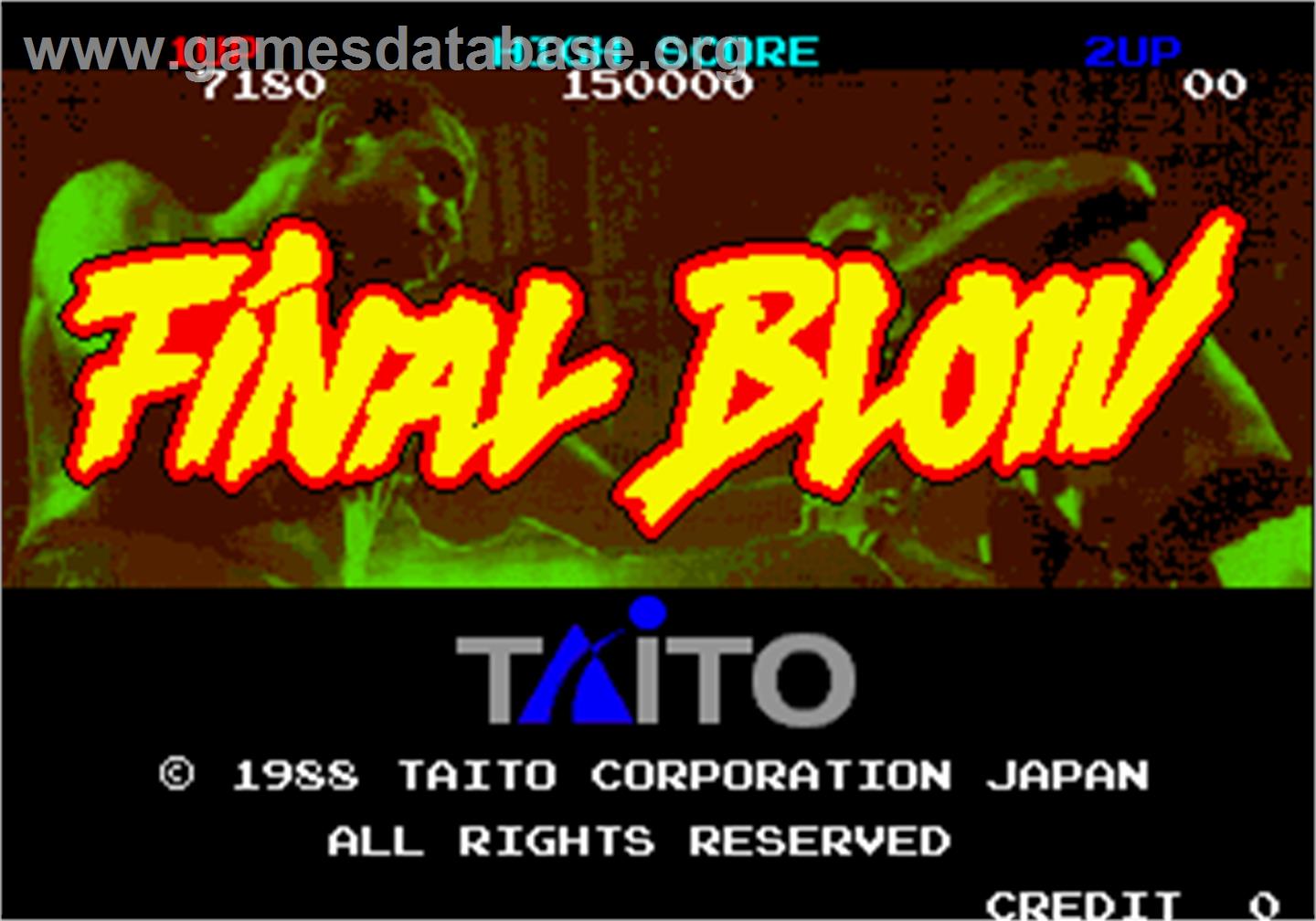 Final Blow - Arcade - Artwork - Title Screen