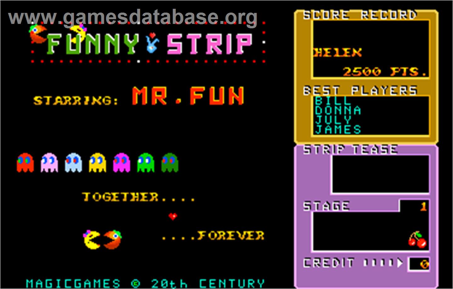 Funny Strip - Arcade - Artwork - Title Screen