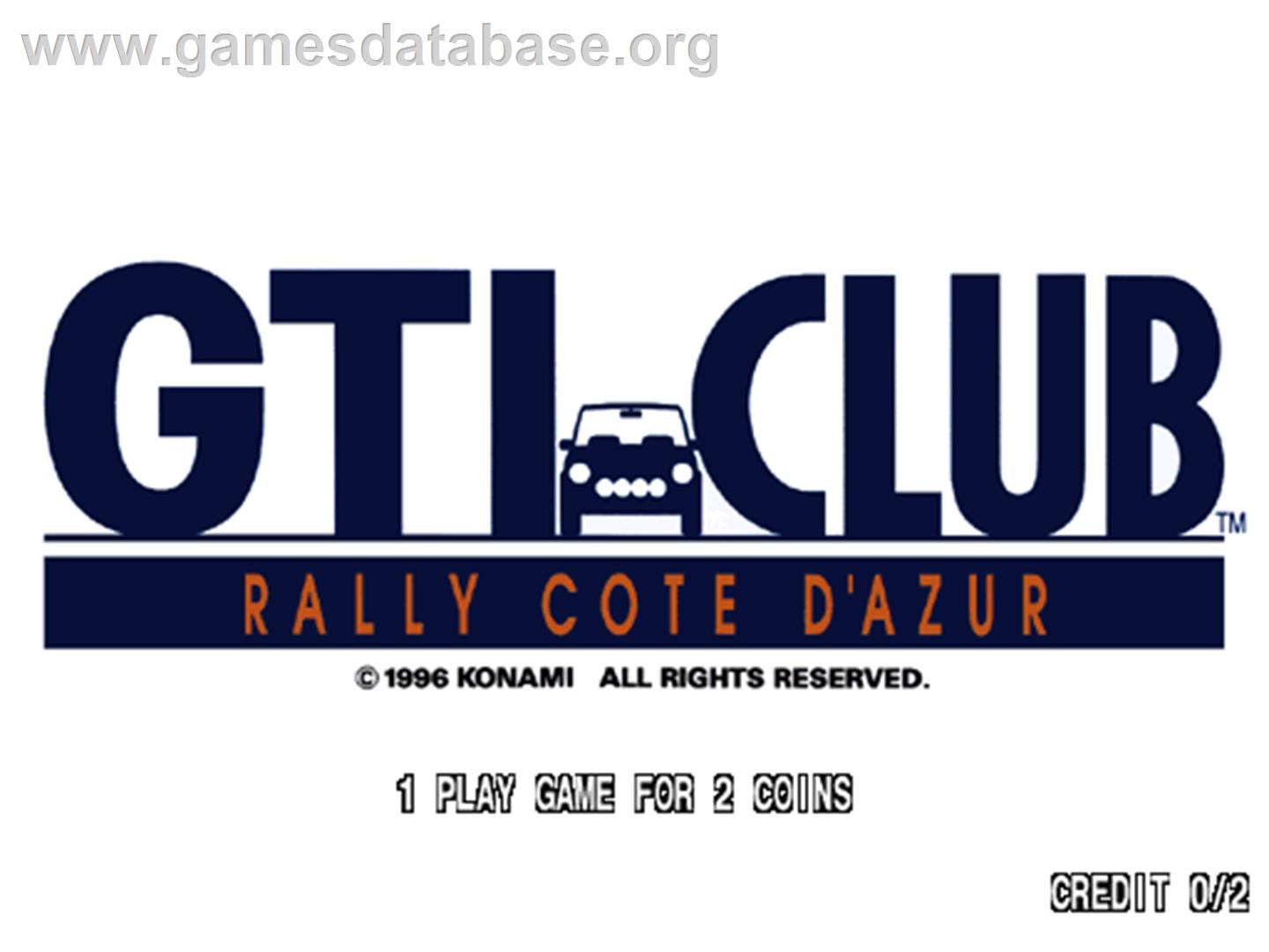 GTI Club - Arcade - Artwork - Title Screen